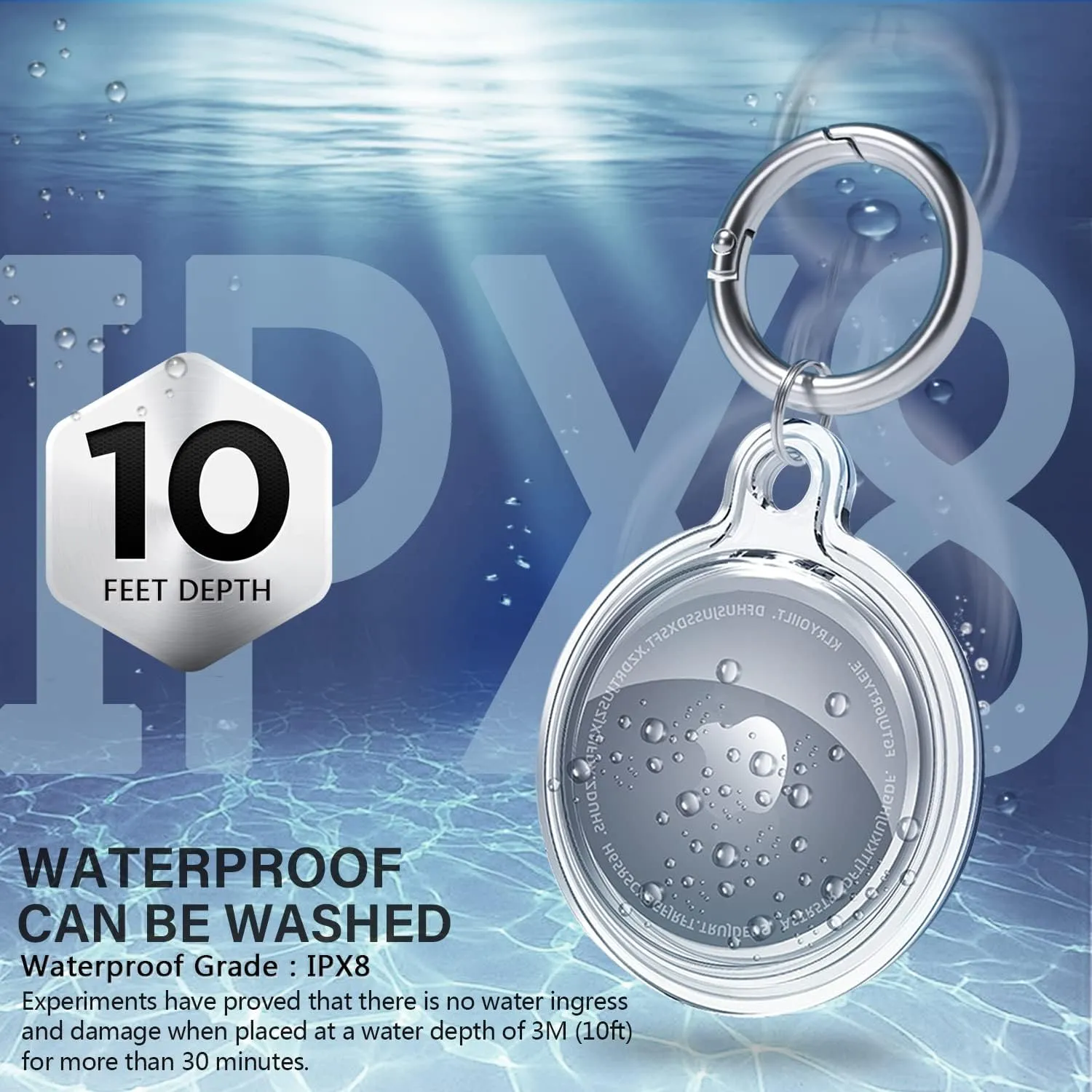 4 Pack Waterproof Air Tag Case-Clear