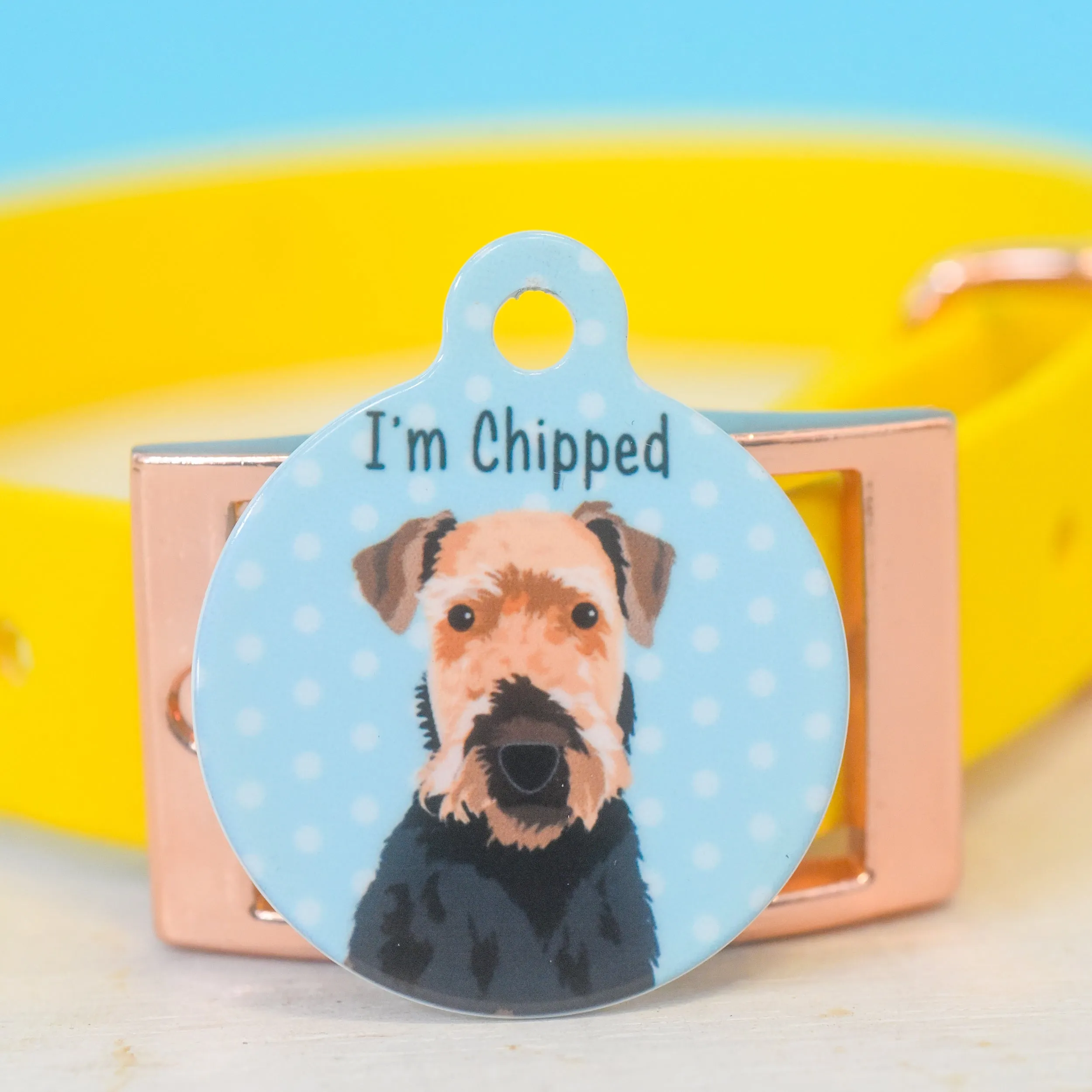 Airedale Terrier Dog Tag Personalised