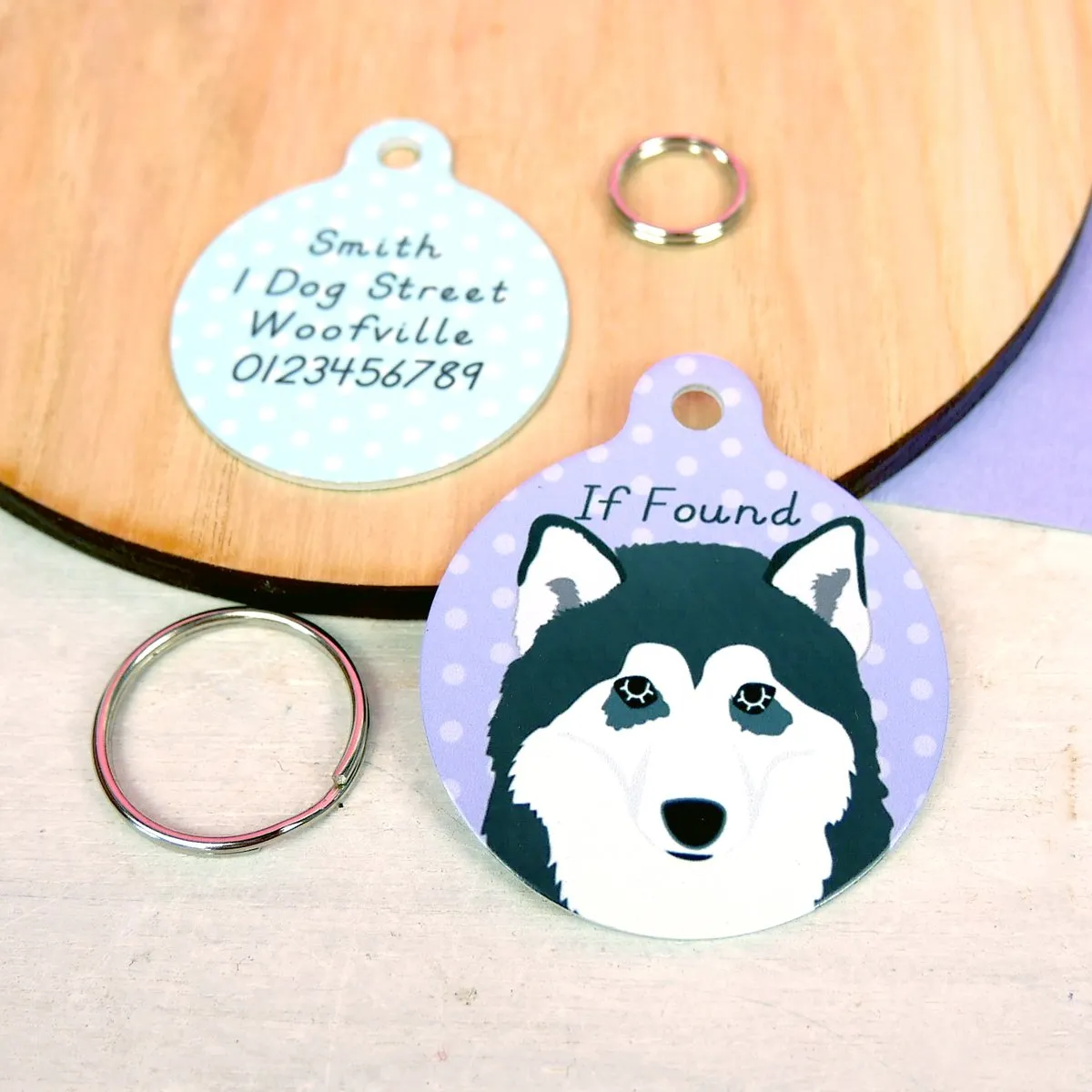 Alaskan Malamute Dog Tag Personalised