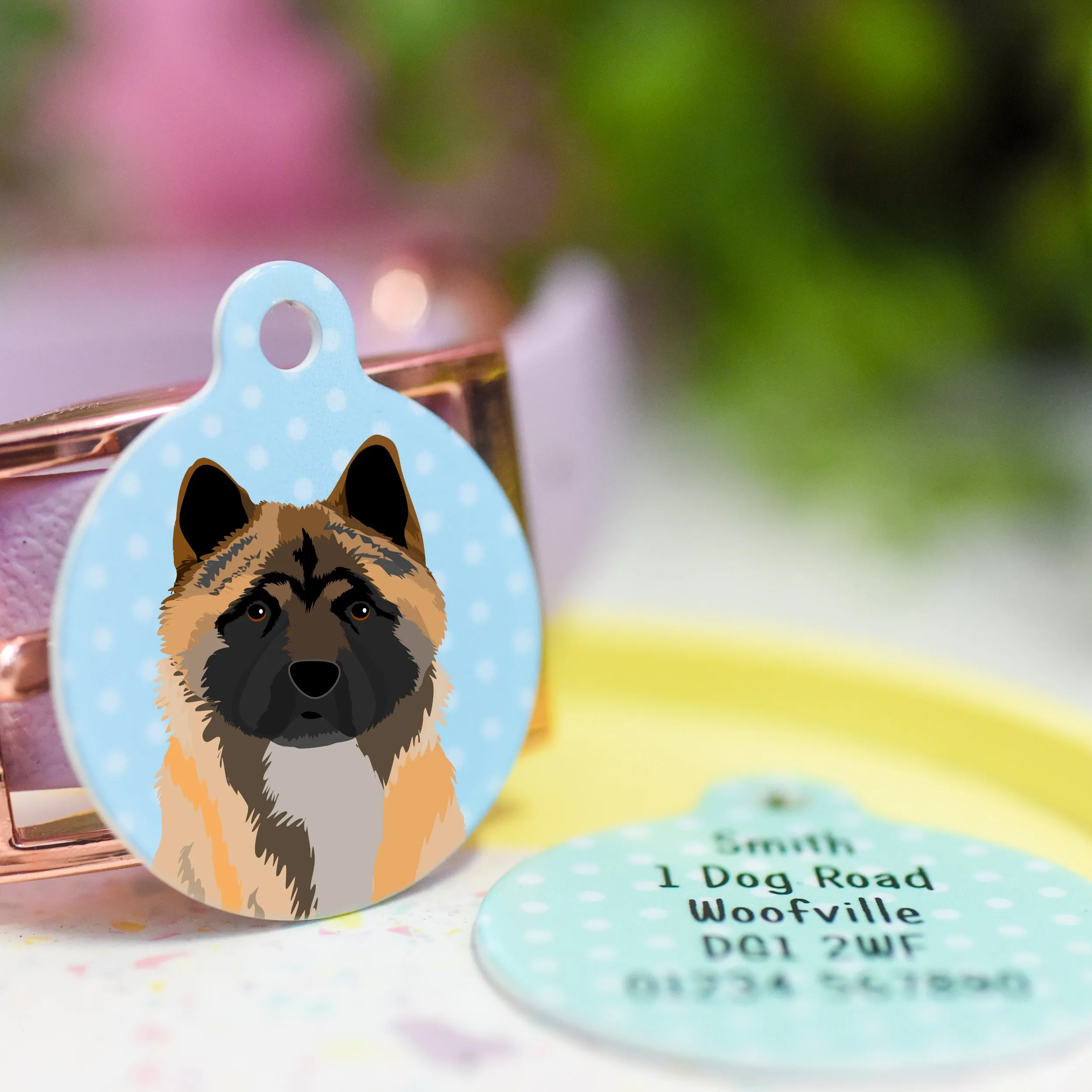 American Akita Dog ID Tag Personalised