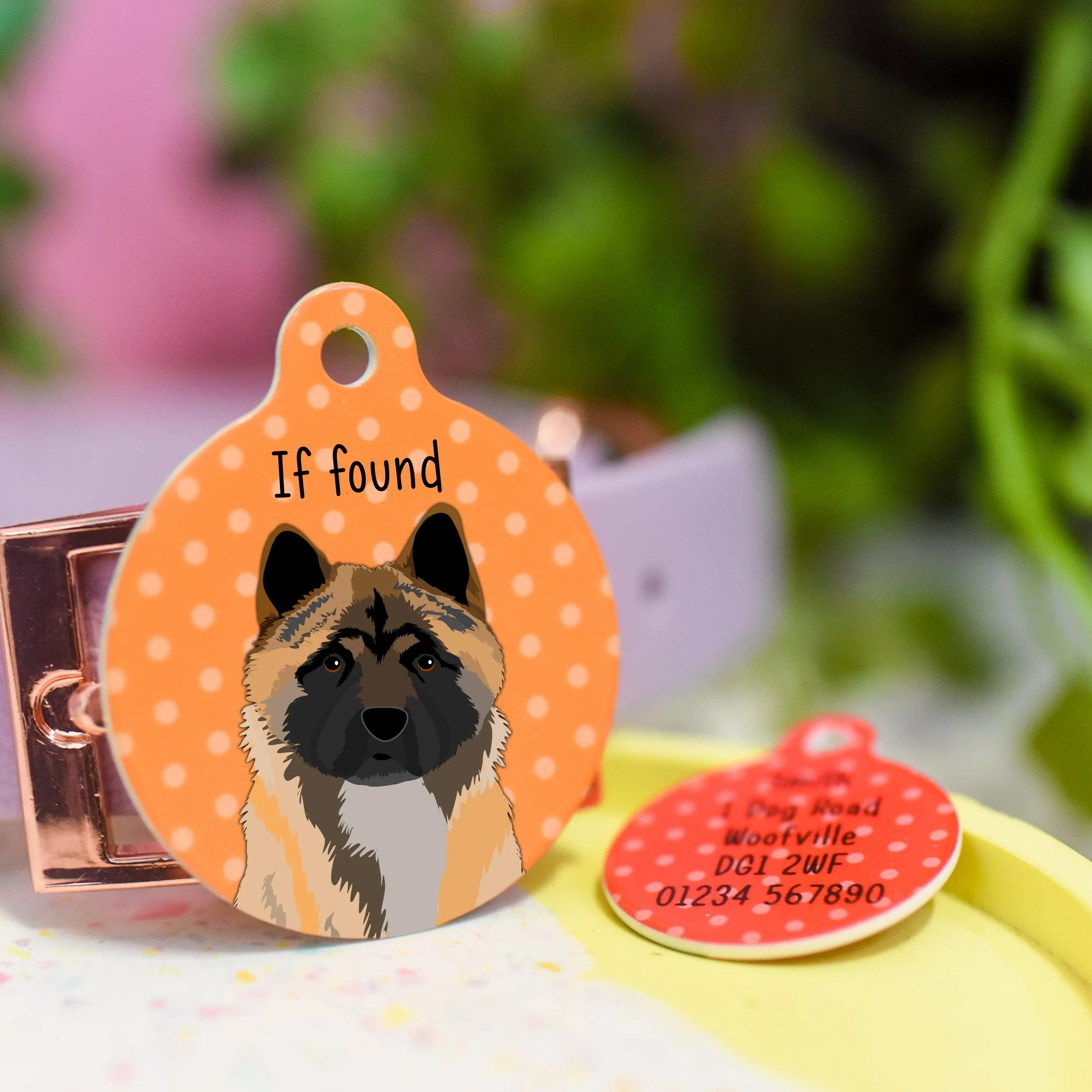 American Akita Dog ID Tag Personalised