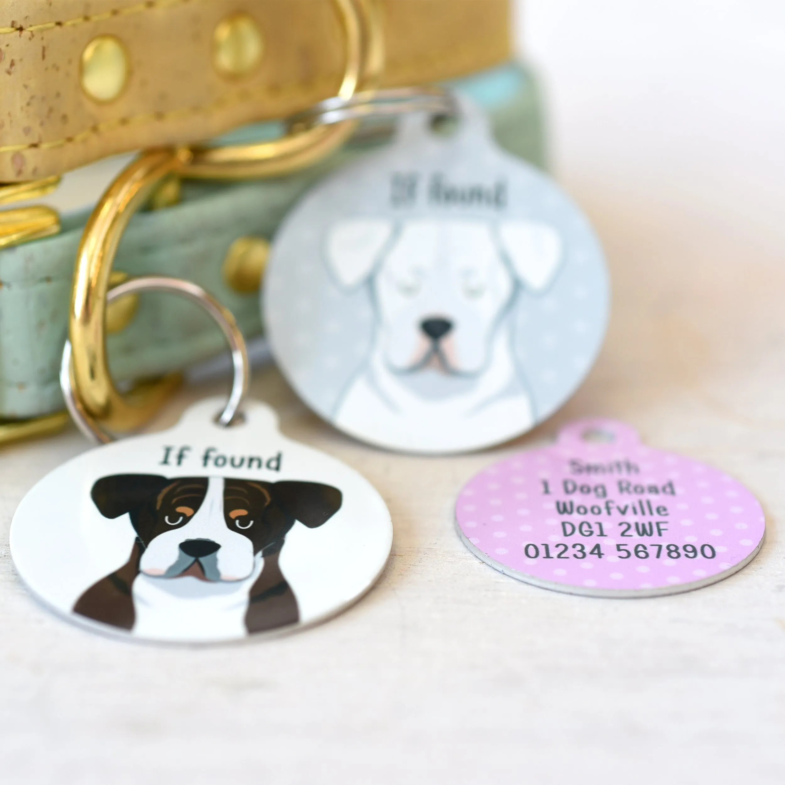 American Bulldog Dog Tag Personalised