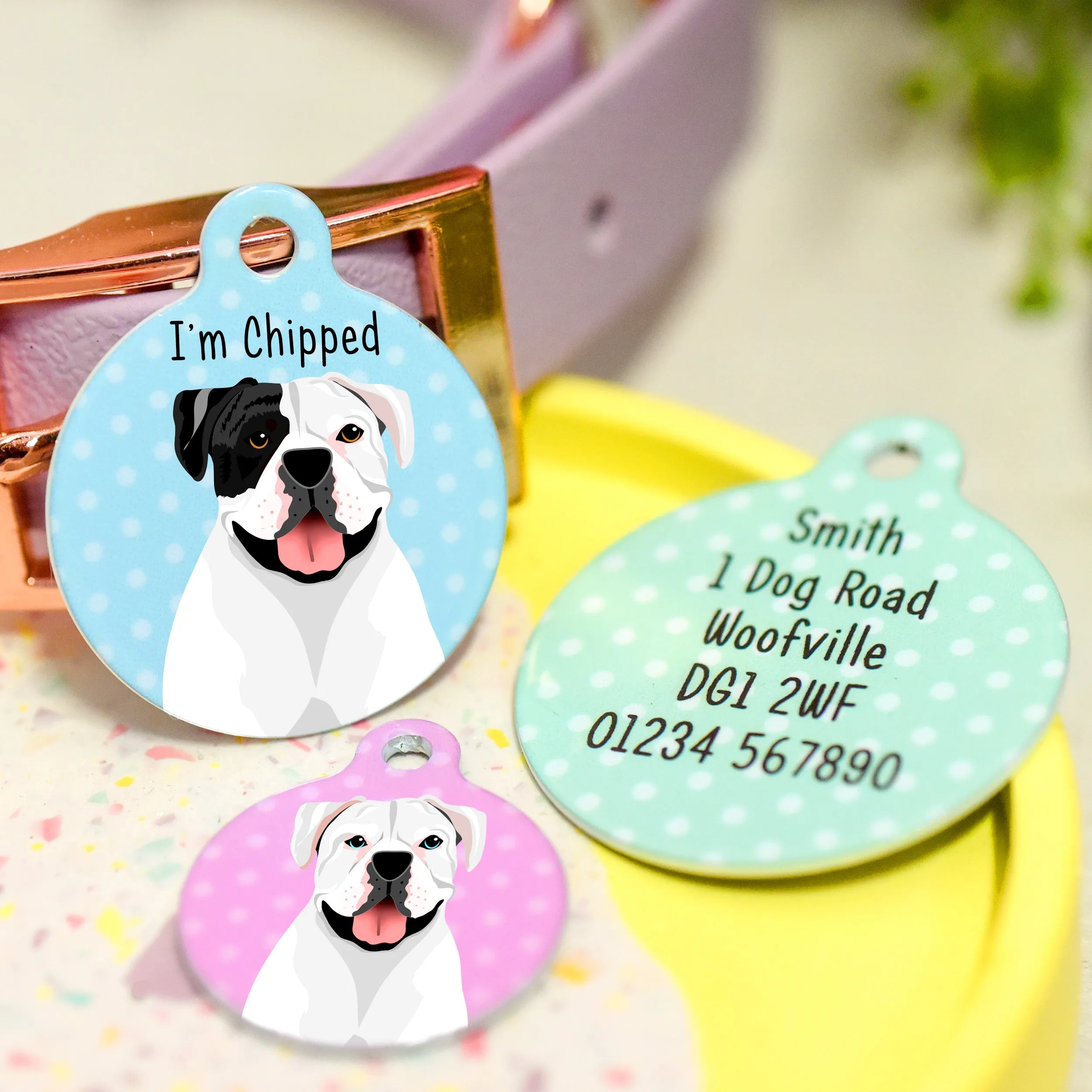 American Bulldog Dog Tag Personalised