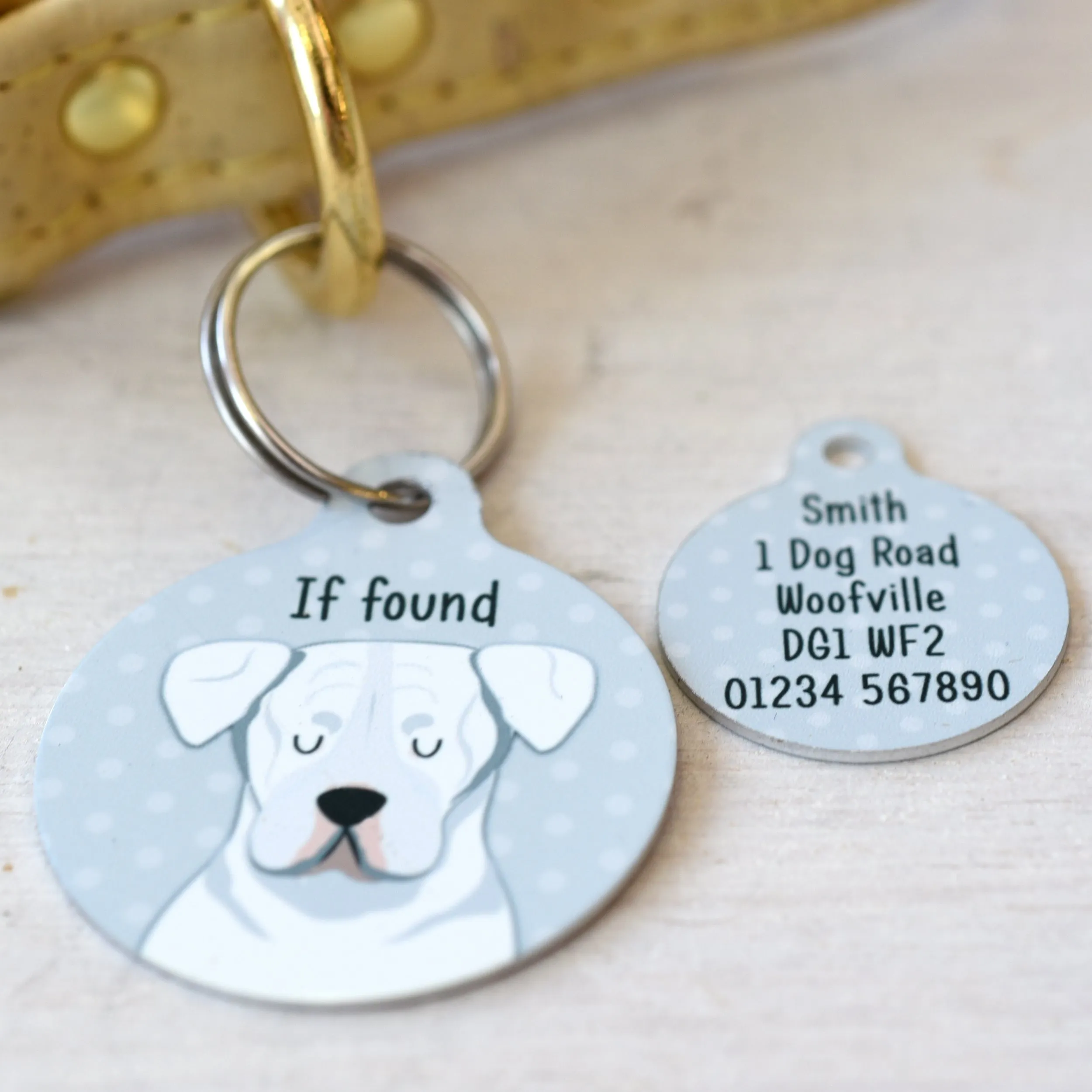 American Bulldog Dog Tag Personalised