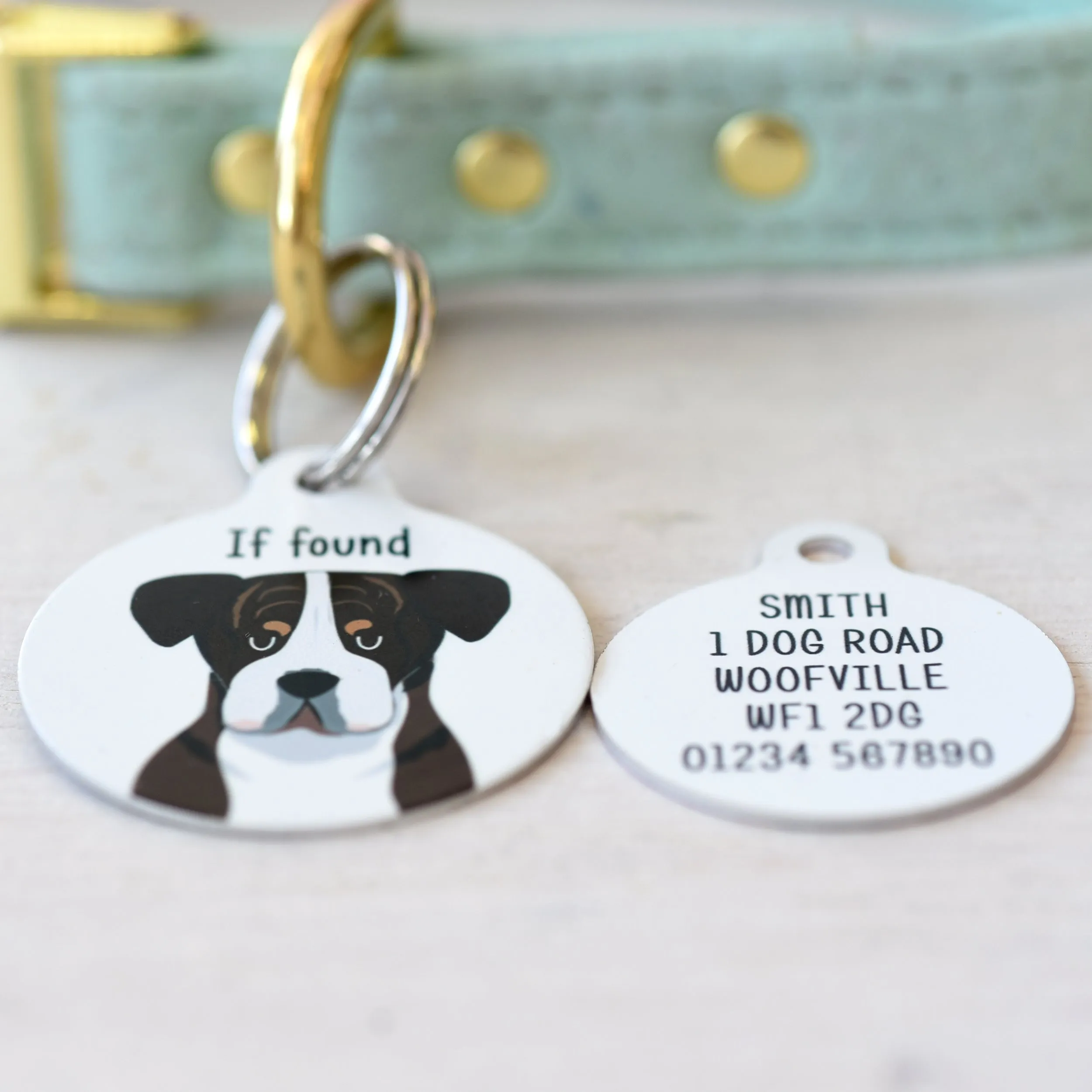 American Bulldog Dog Tag Personalised