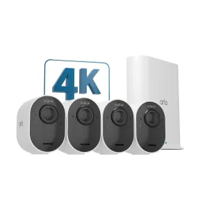 Arlo Ultra 2 Outdoor Security Camera, 4-pack white