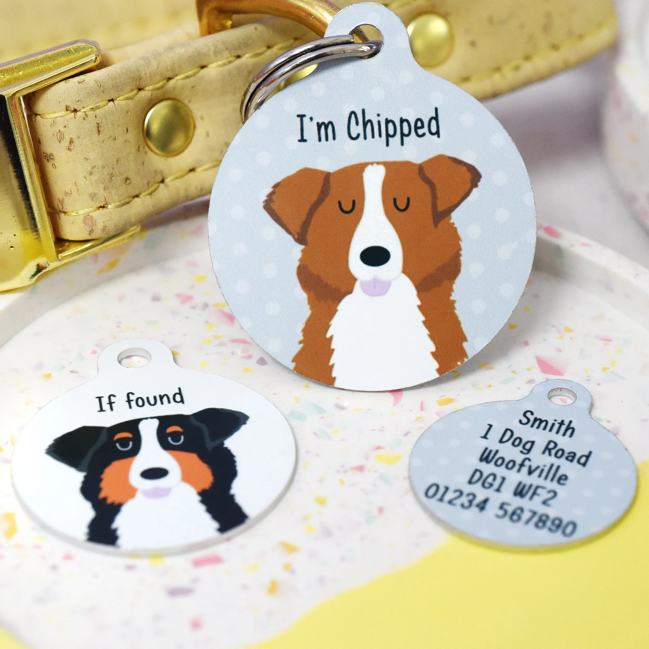 Australian Shepherd Dog Collar Tag Personalised