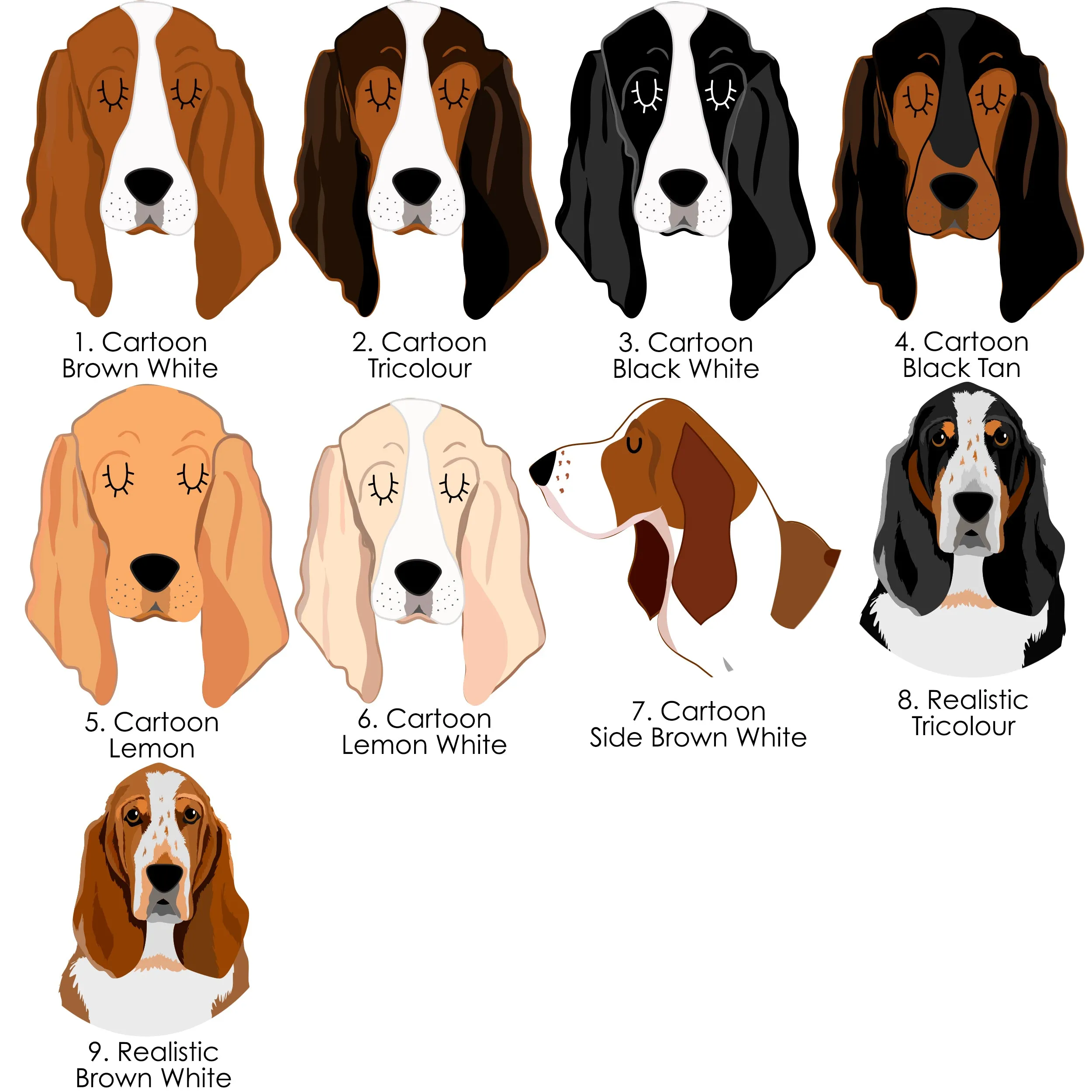 Basset Hound Dog ID Collar Tag