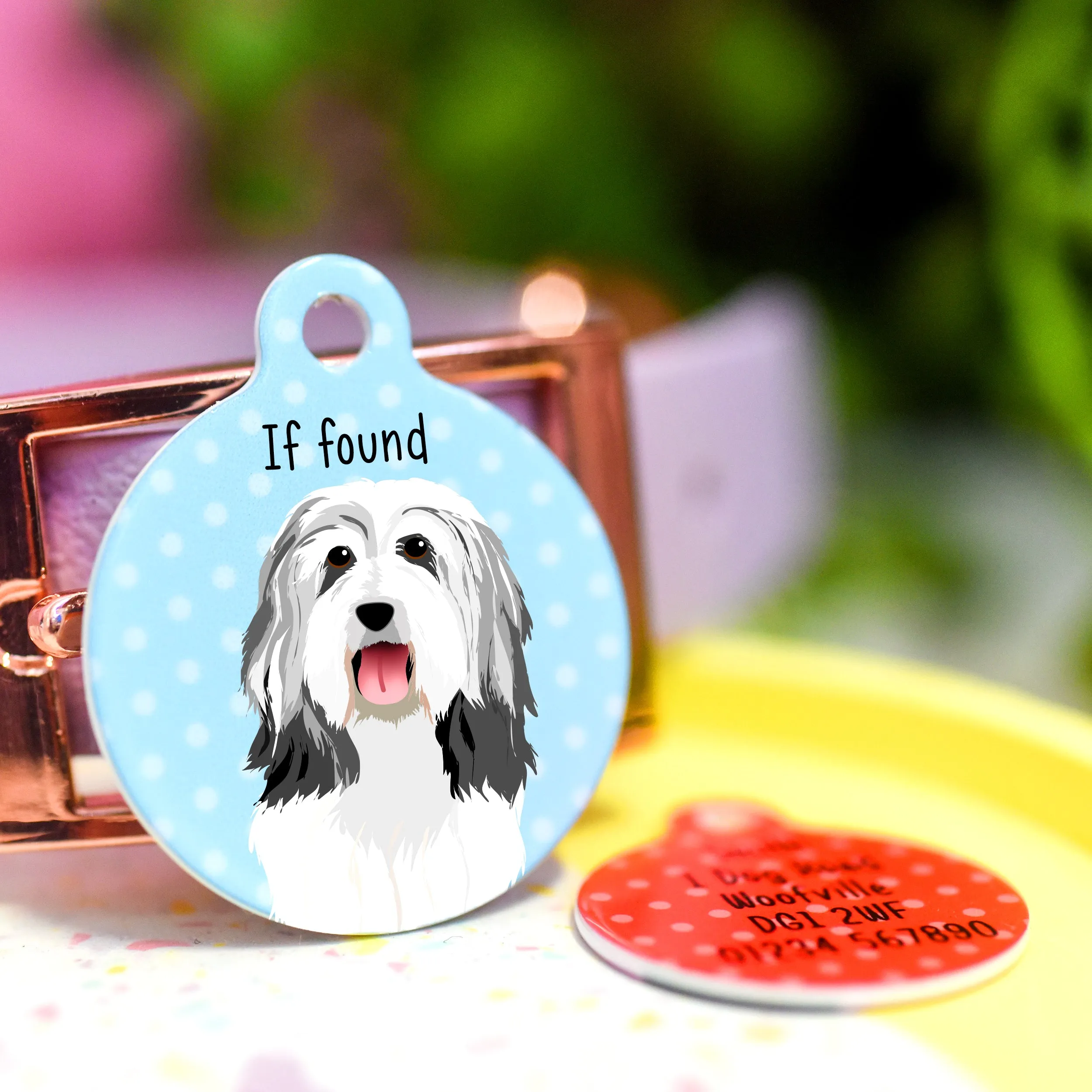 Bearded Collie Personalised Dog ID Tag