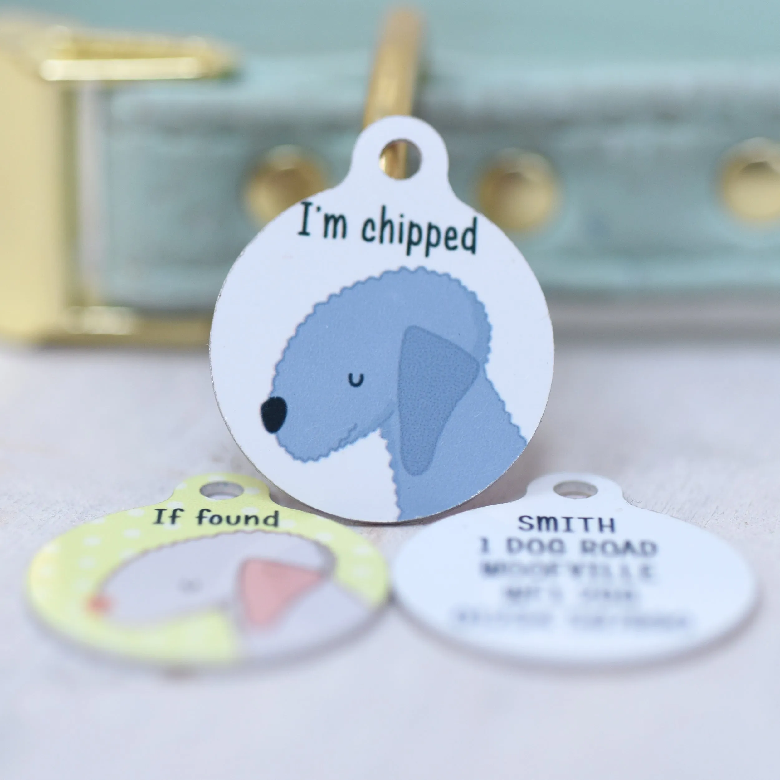 Bedlington Terrier Personalised Dog Collar ID Tag