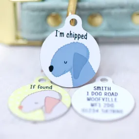 Bedlington Terrier Personalised Dog Collar ID Tag