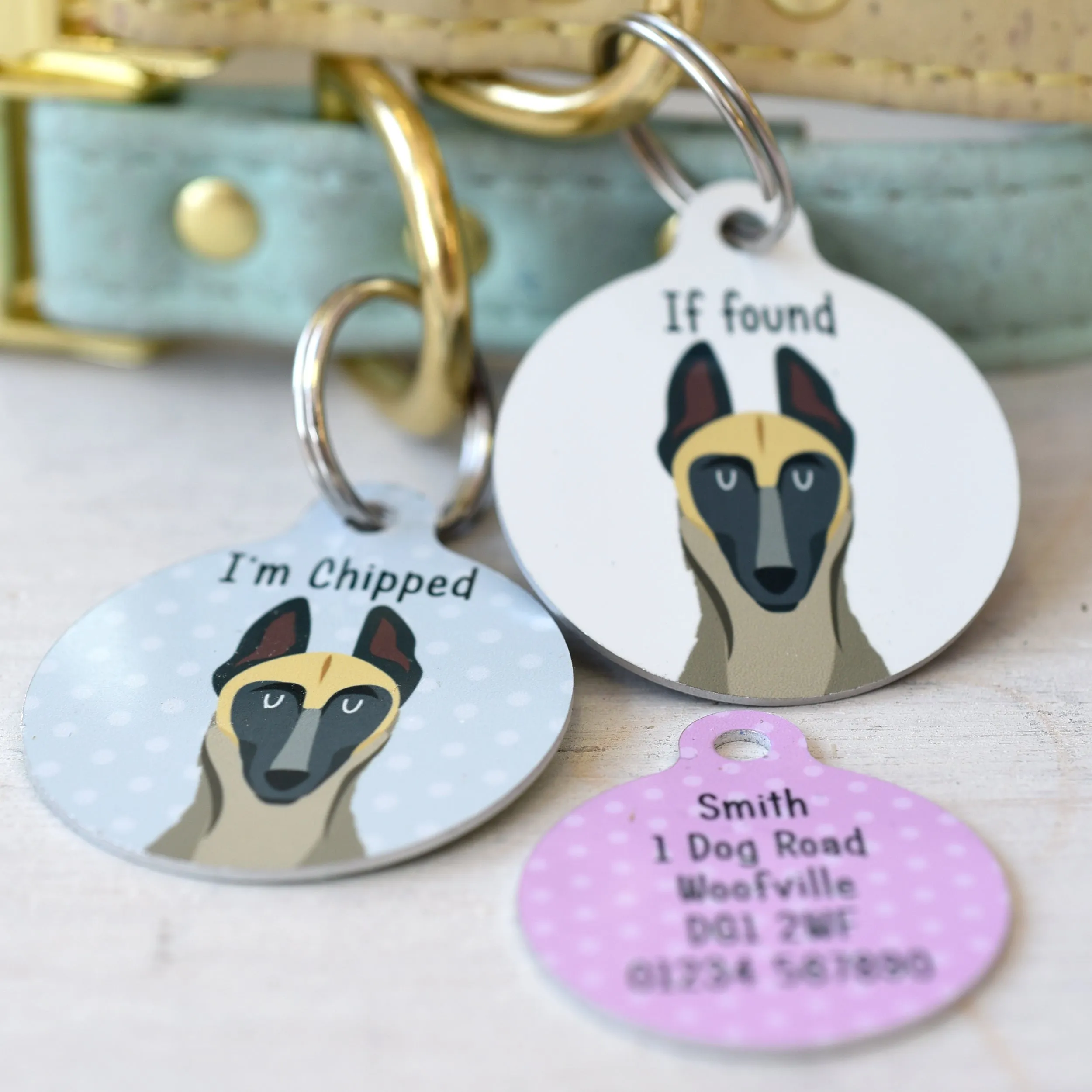 Belgian Malinois Personalised Dog Tag