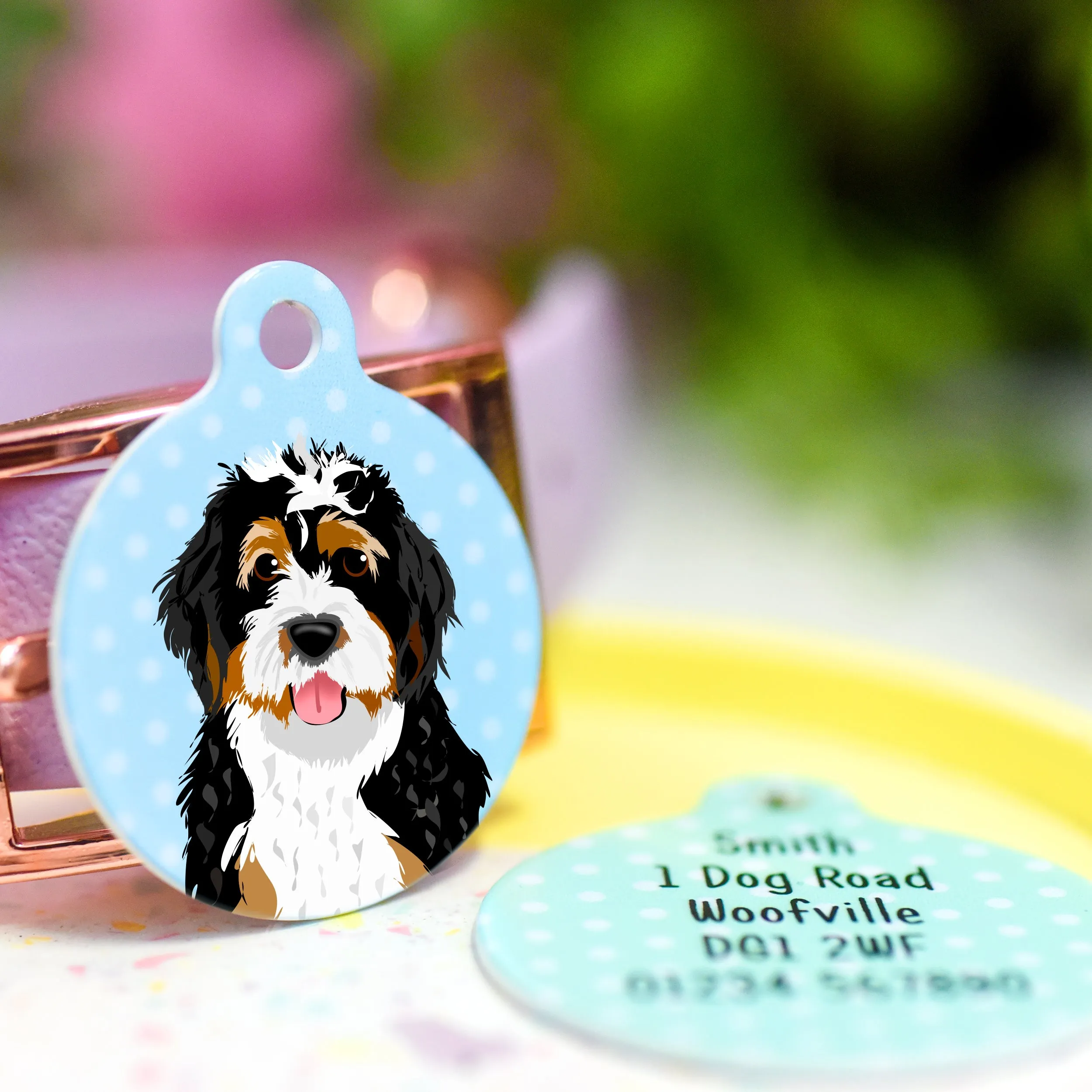 Bernedoodle Personalised Dog ID Tag