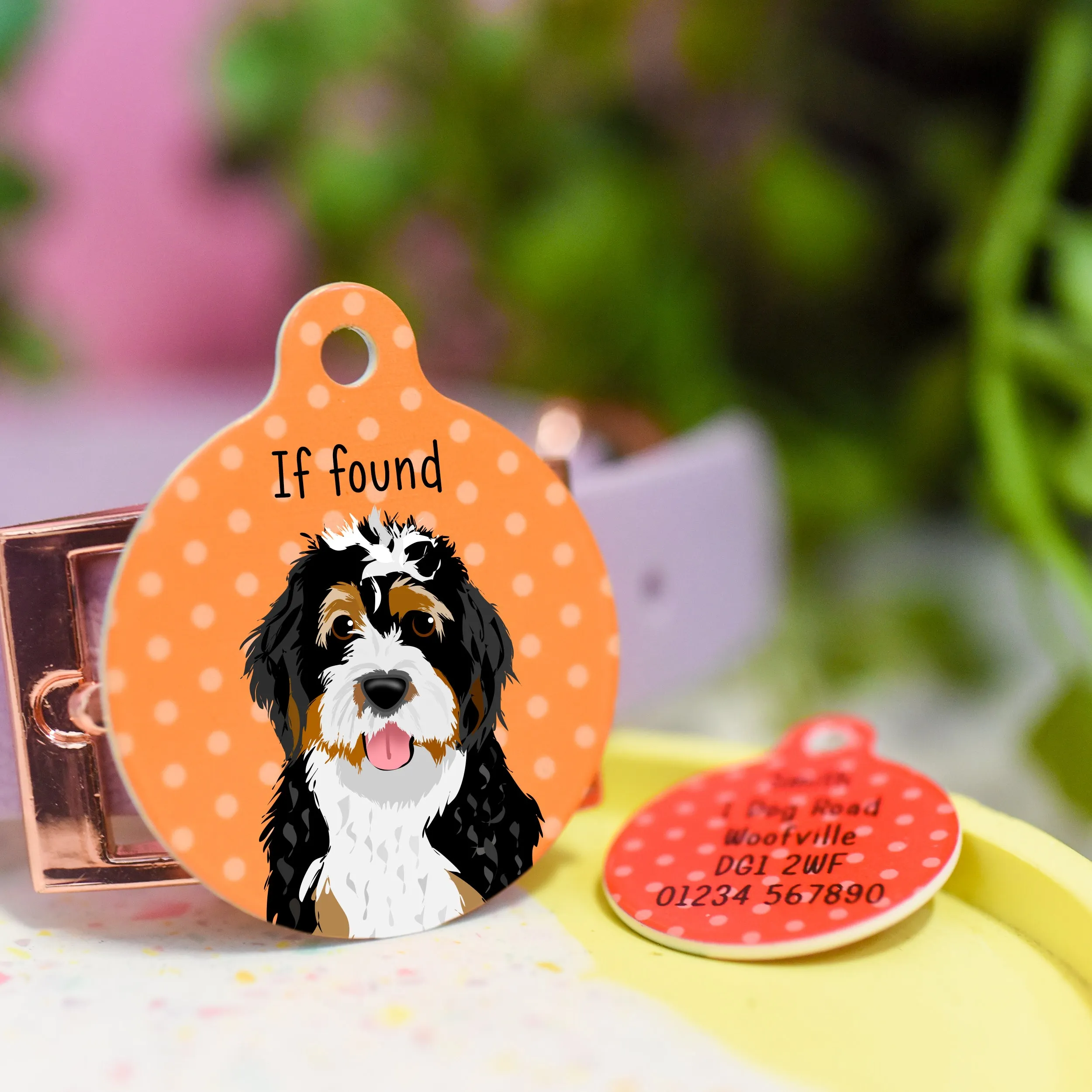 Bernedoodle Personalised Dog ID Tag