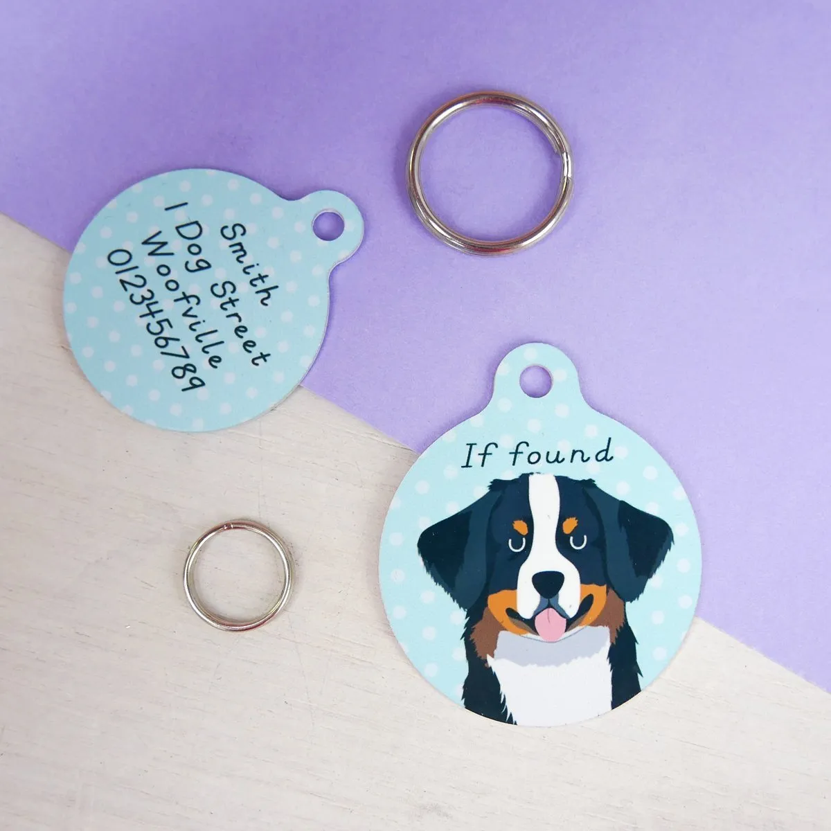 Bernese Mountain Dog Personalised Dog Tag