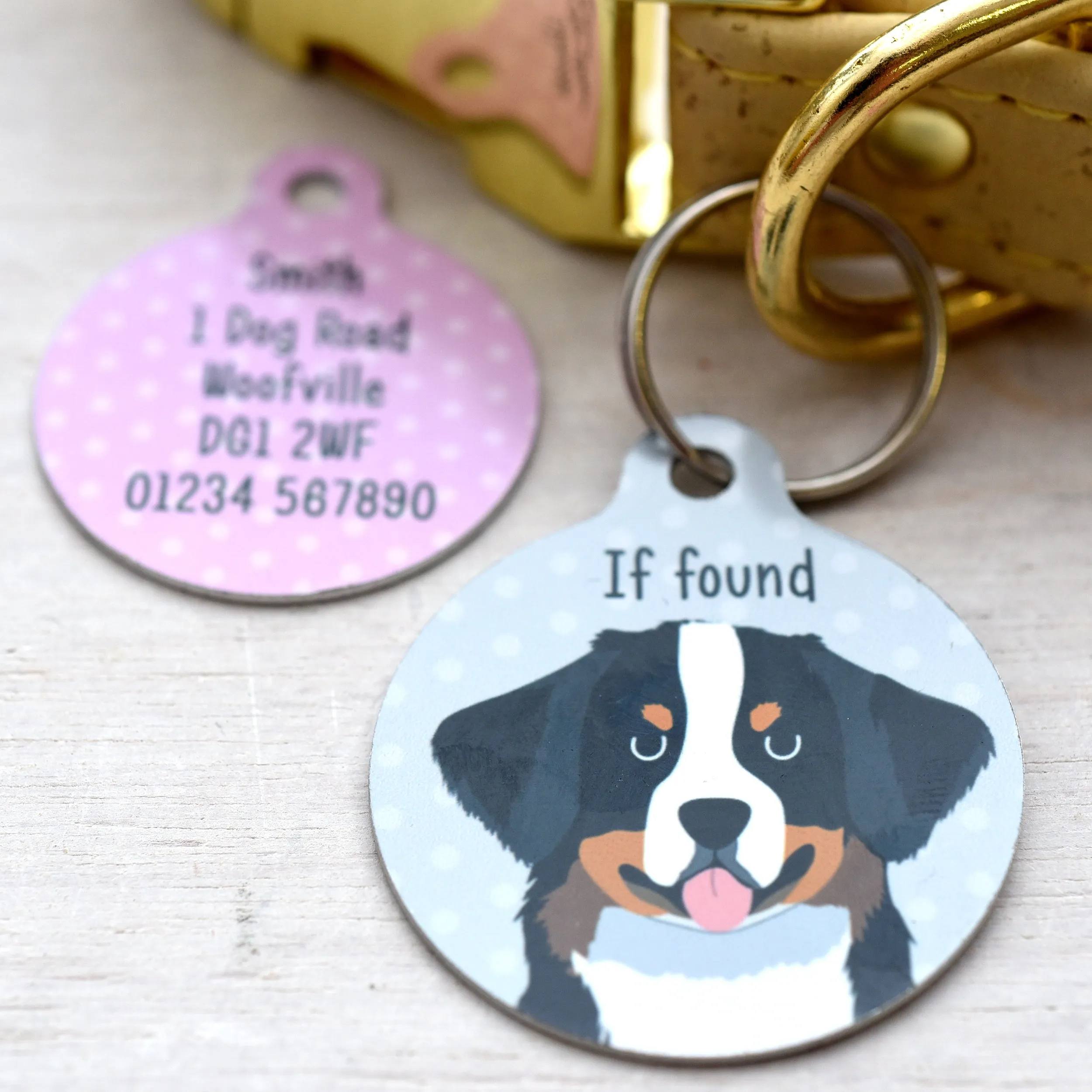 Bernese Mountain Dog Personalised Dog Tag