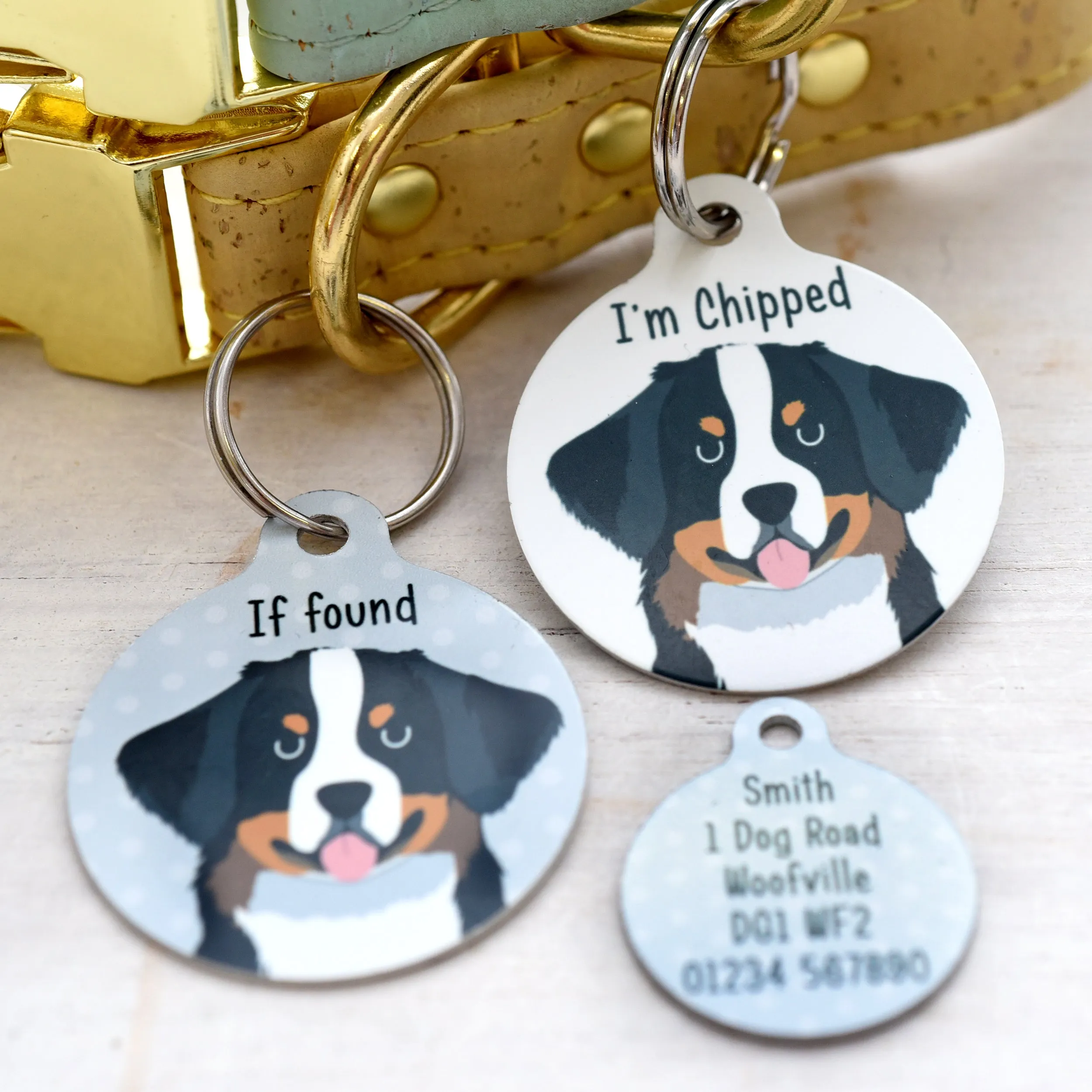 Bernese Mountain Dog Personalised Dog Tag