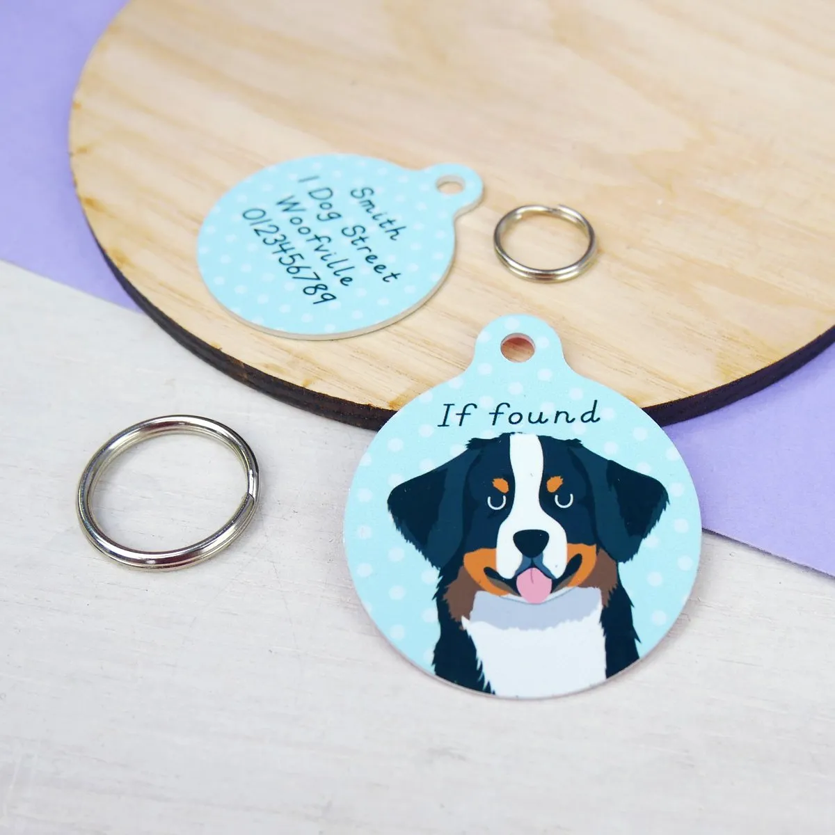 Bernese Mountain Dog Personalised Dog Tag