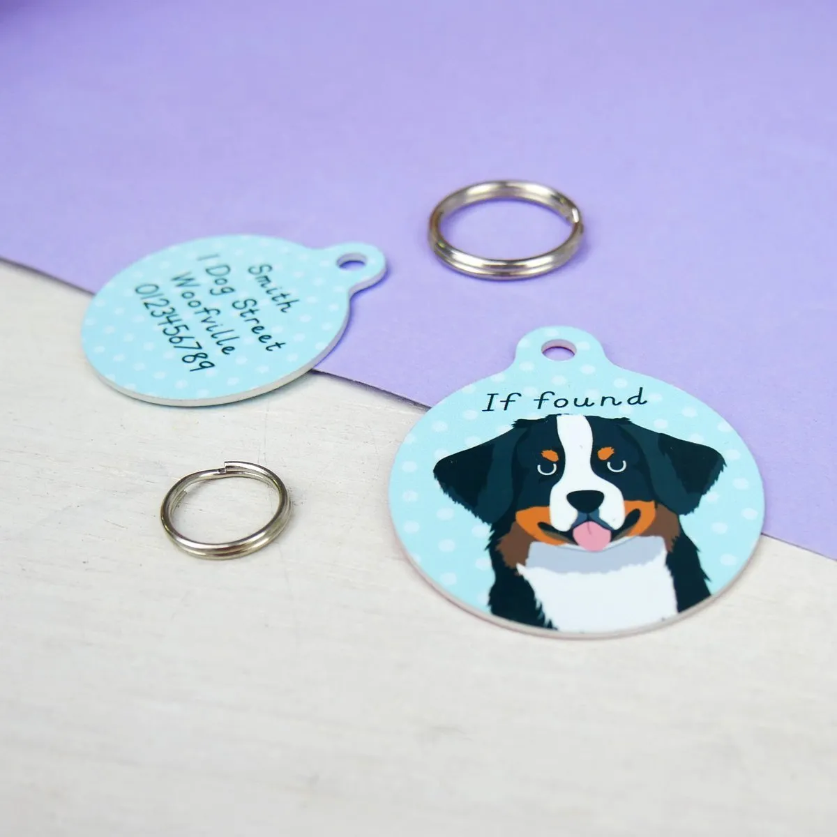 Bernese Mountain Dog Personalised Dog Tag