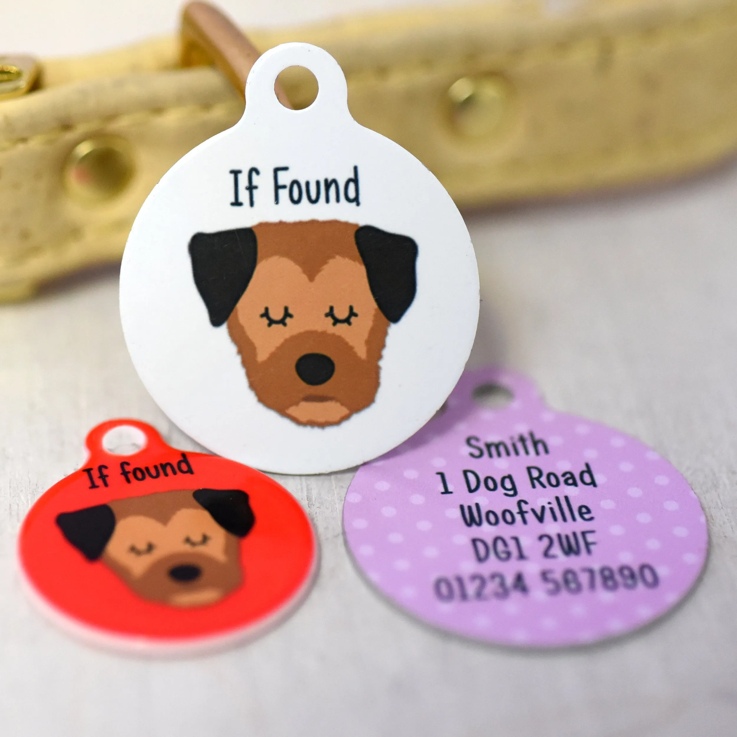 Border Terrier Personalised Dog Tag