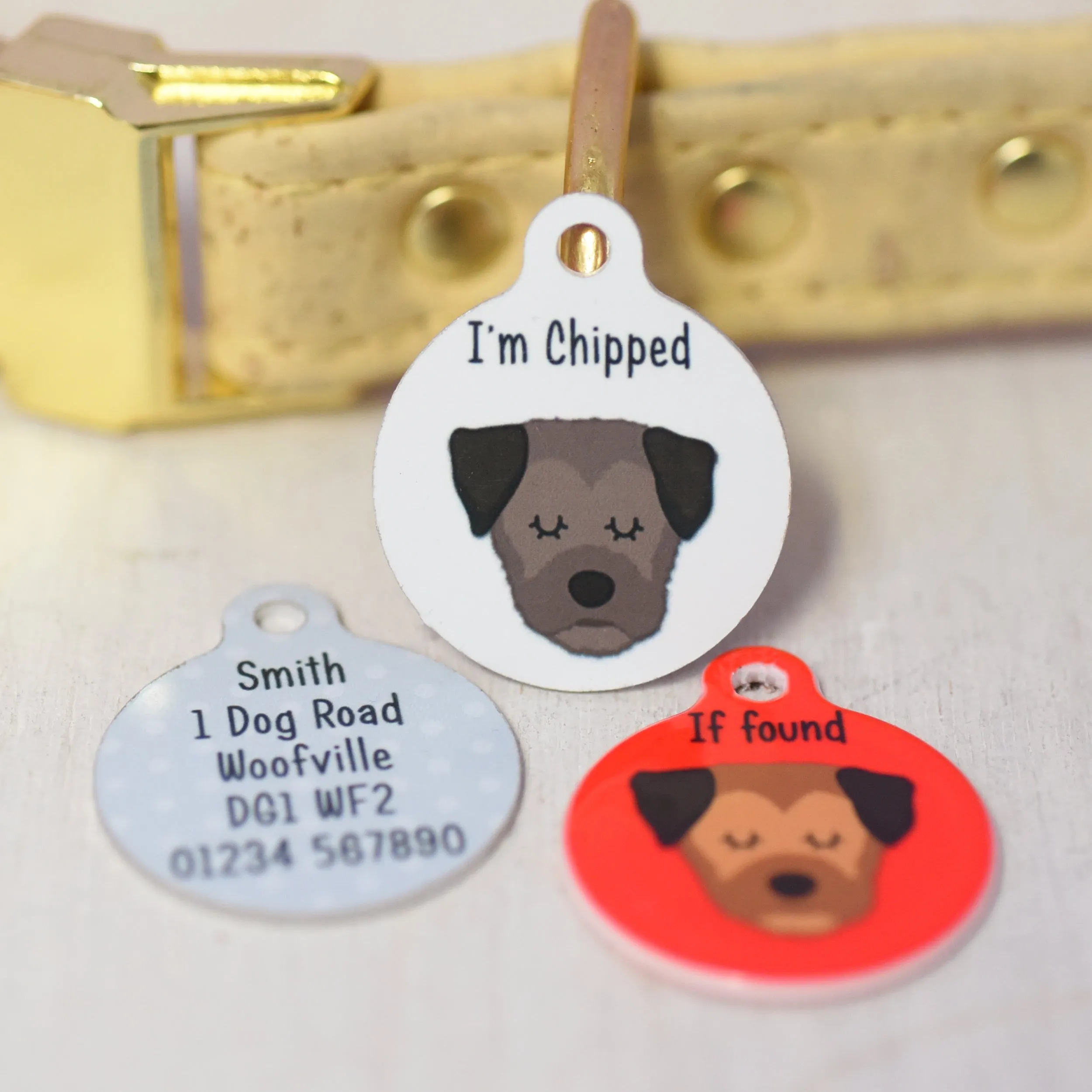 Border Terrier Personalised Dog Tag