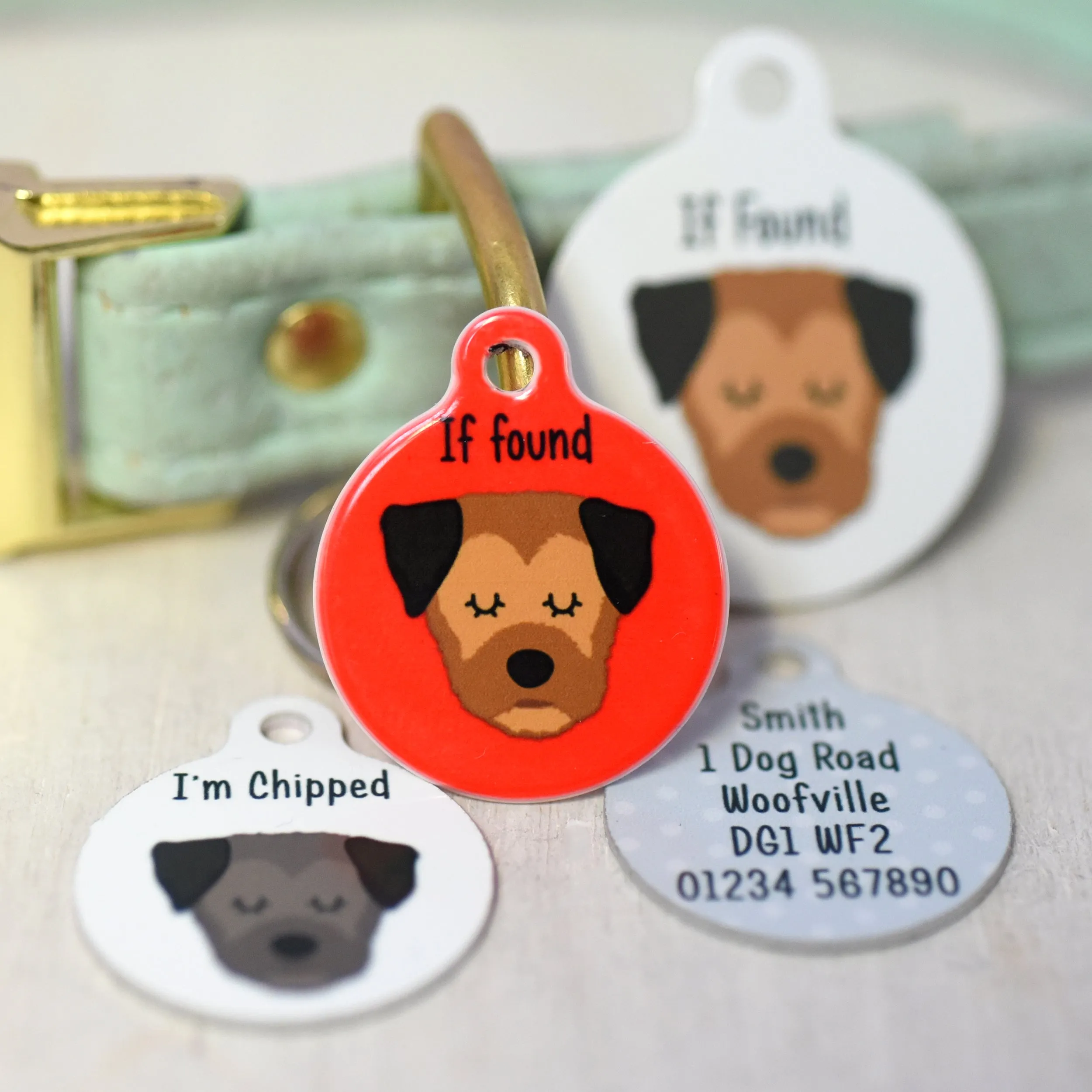 Border Terrier Personalised Dog Tag