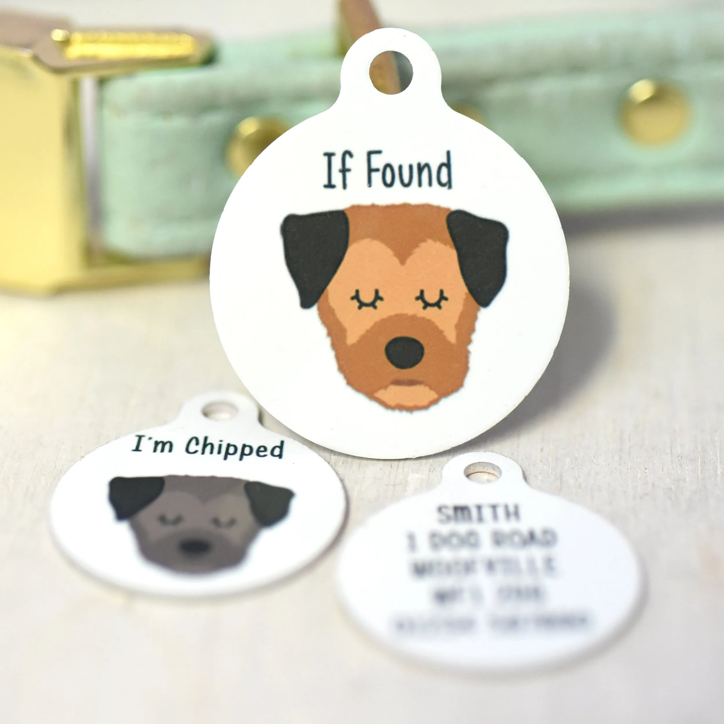 Border Terrier Personalised Dog Tag