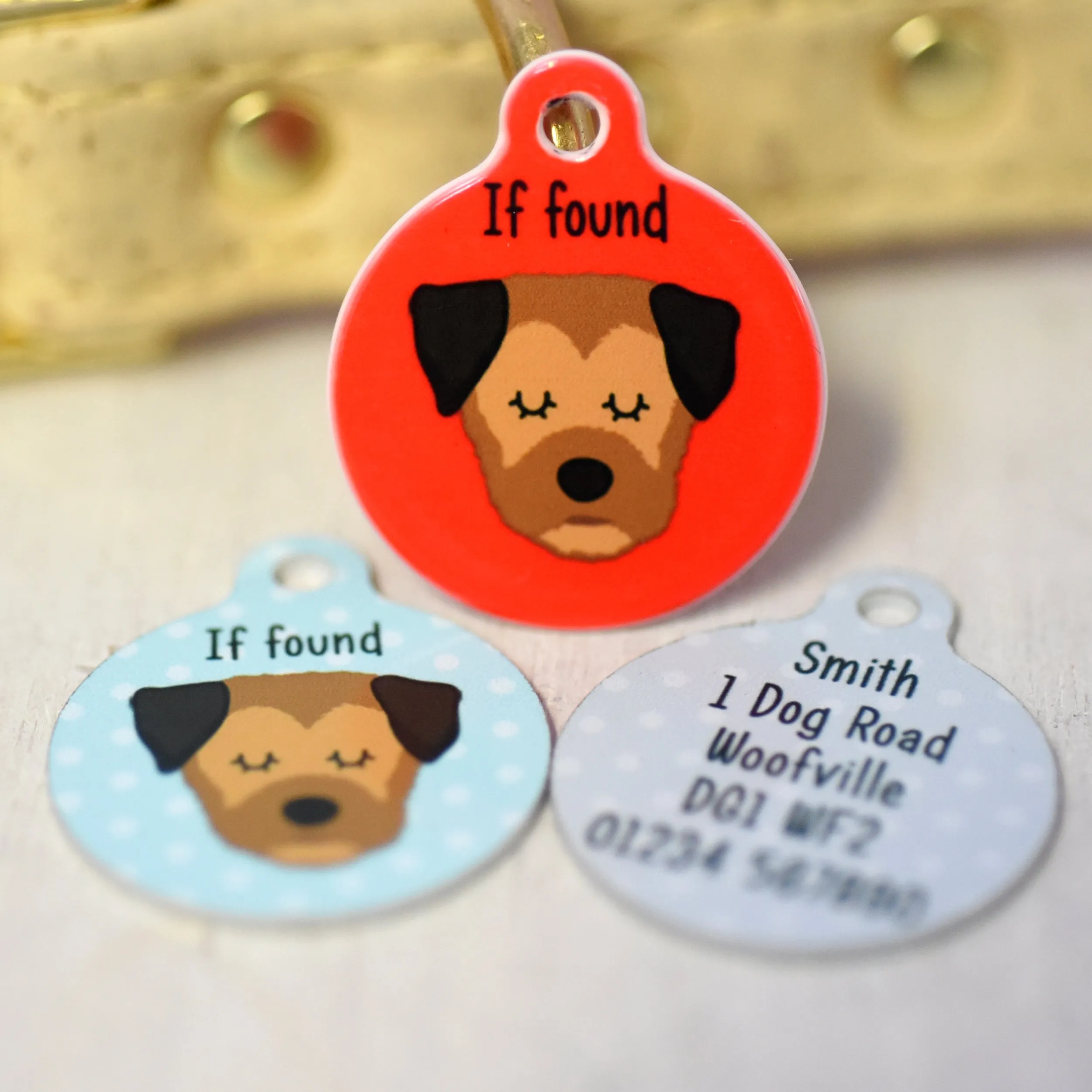 Border Terrier Personalised Dog Tag