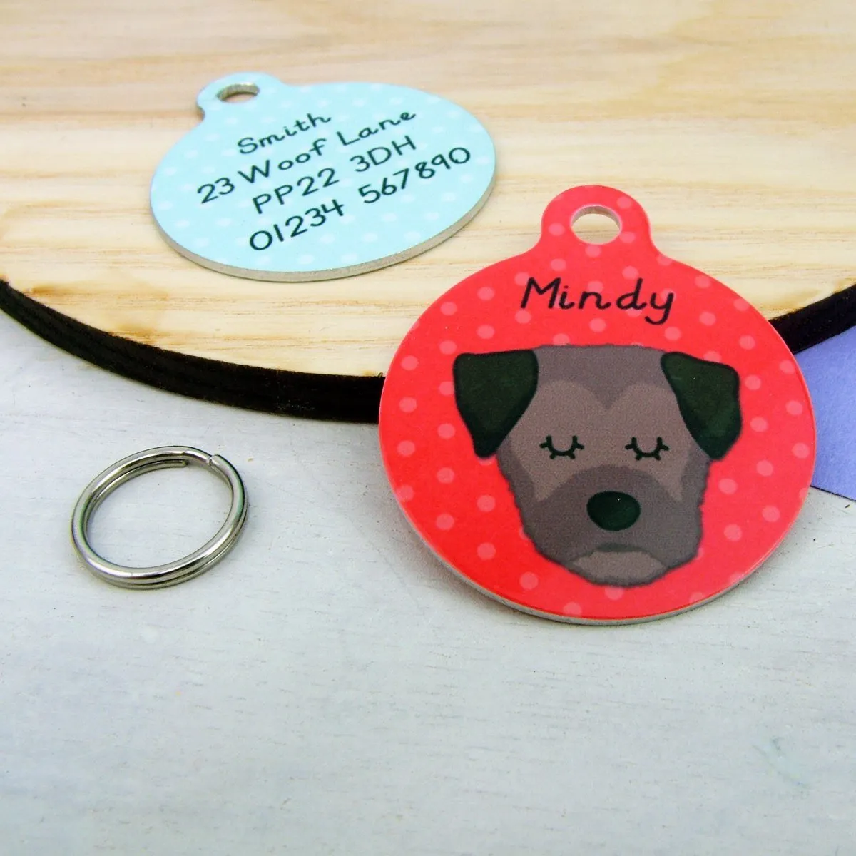 Border Terrier Personalised Dog Tag