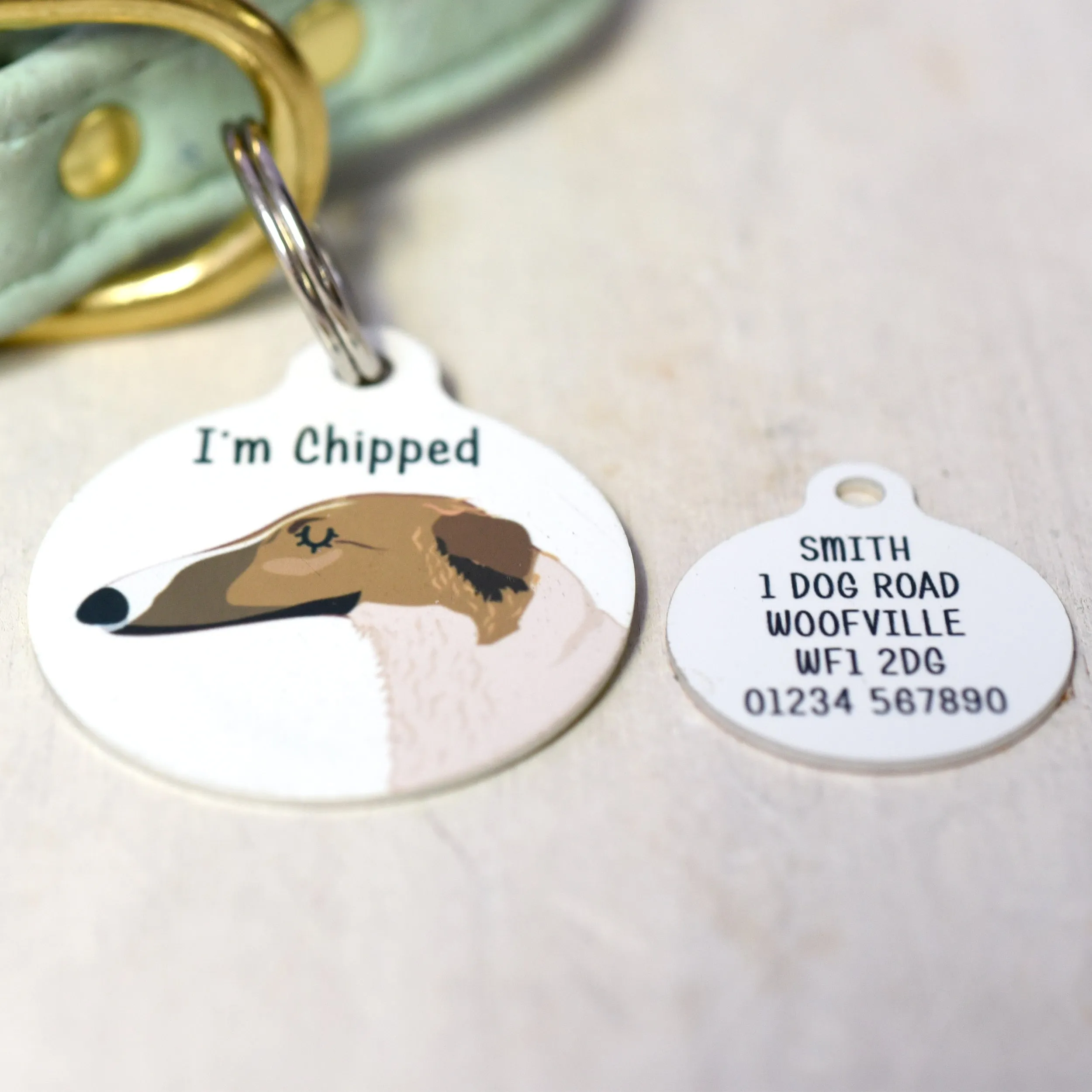 Borzoi Personalised Dog Tag