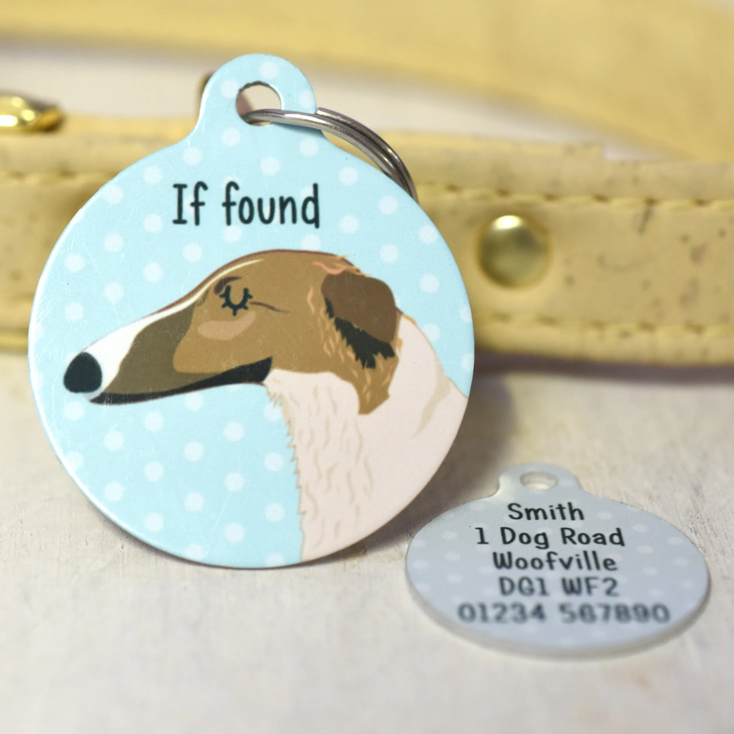 Borzoi Personalised Dog Tag