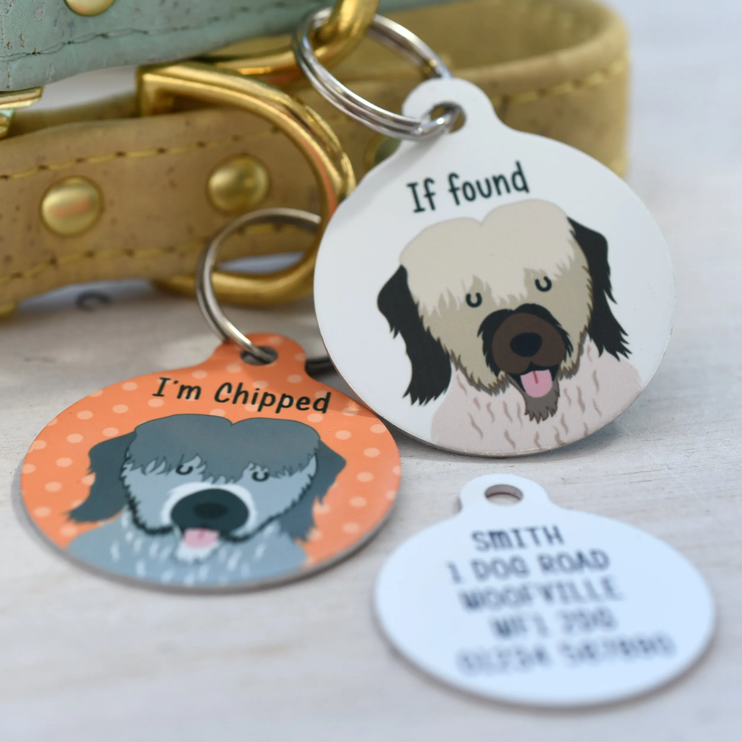 Briard Dog Tag Personalised