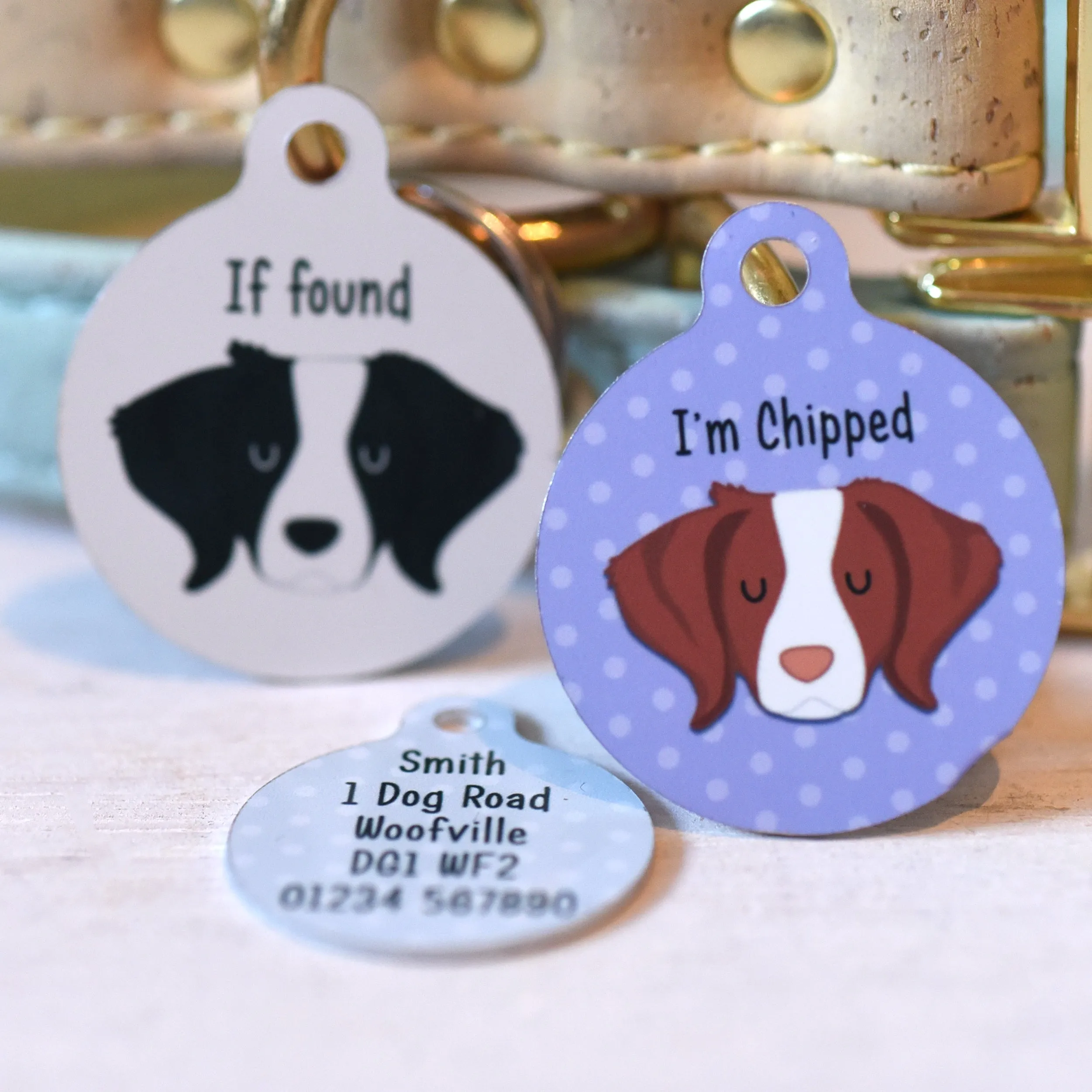 Brittany Dog Tag Personalised