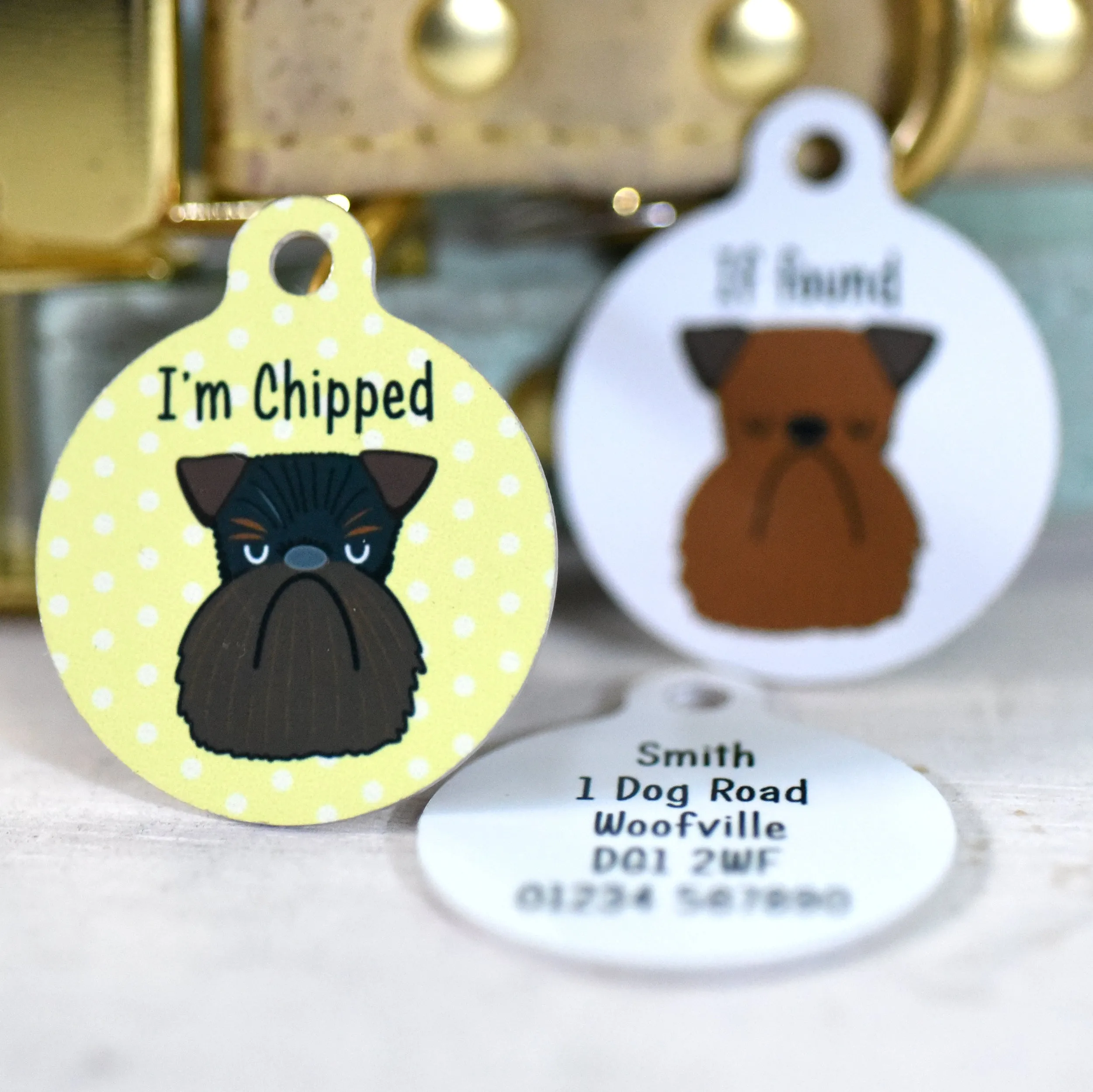 Brussels Griffon personalised Dog Tag