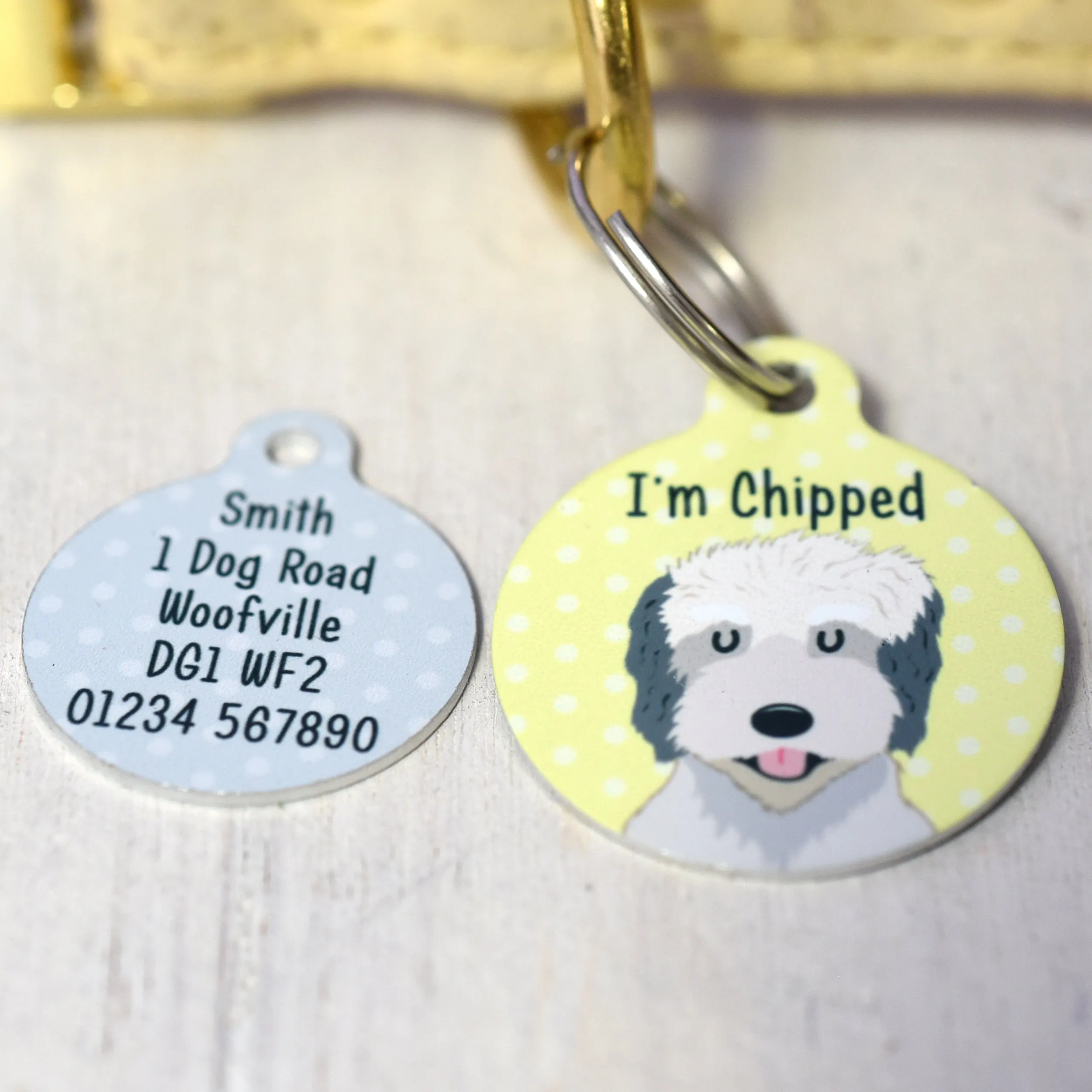 Catalan Sheepdog Personalised Dog Tag