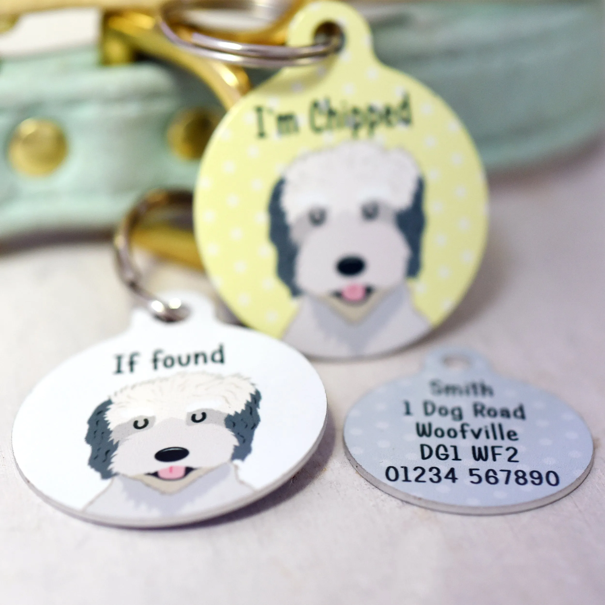 Catalan Sheepdog Personalised Dog Tag