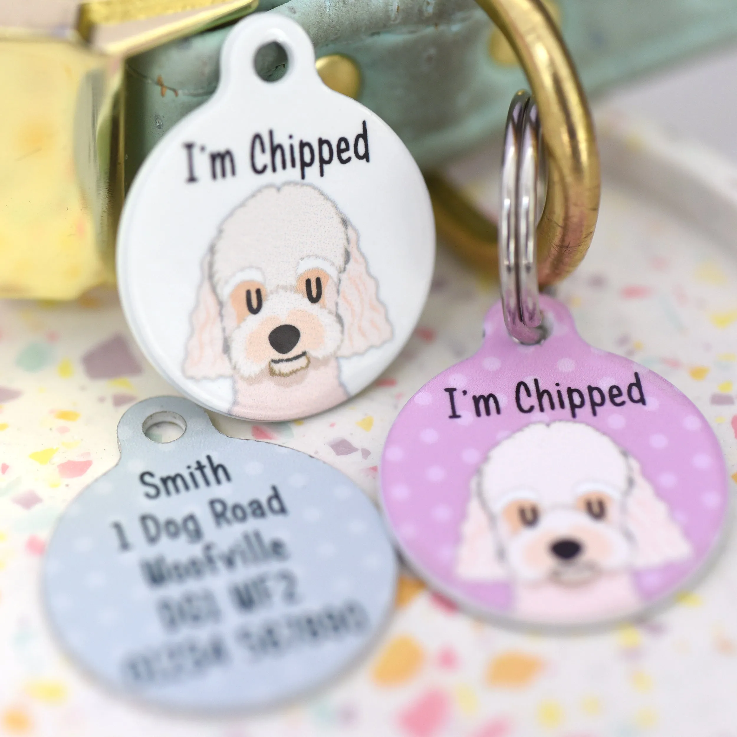 Cavapoochon Personalised Dog ID Tag