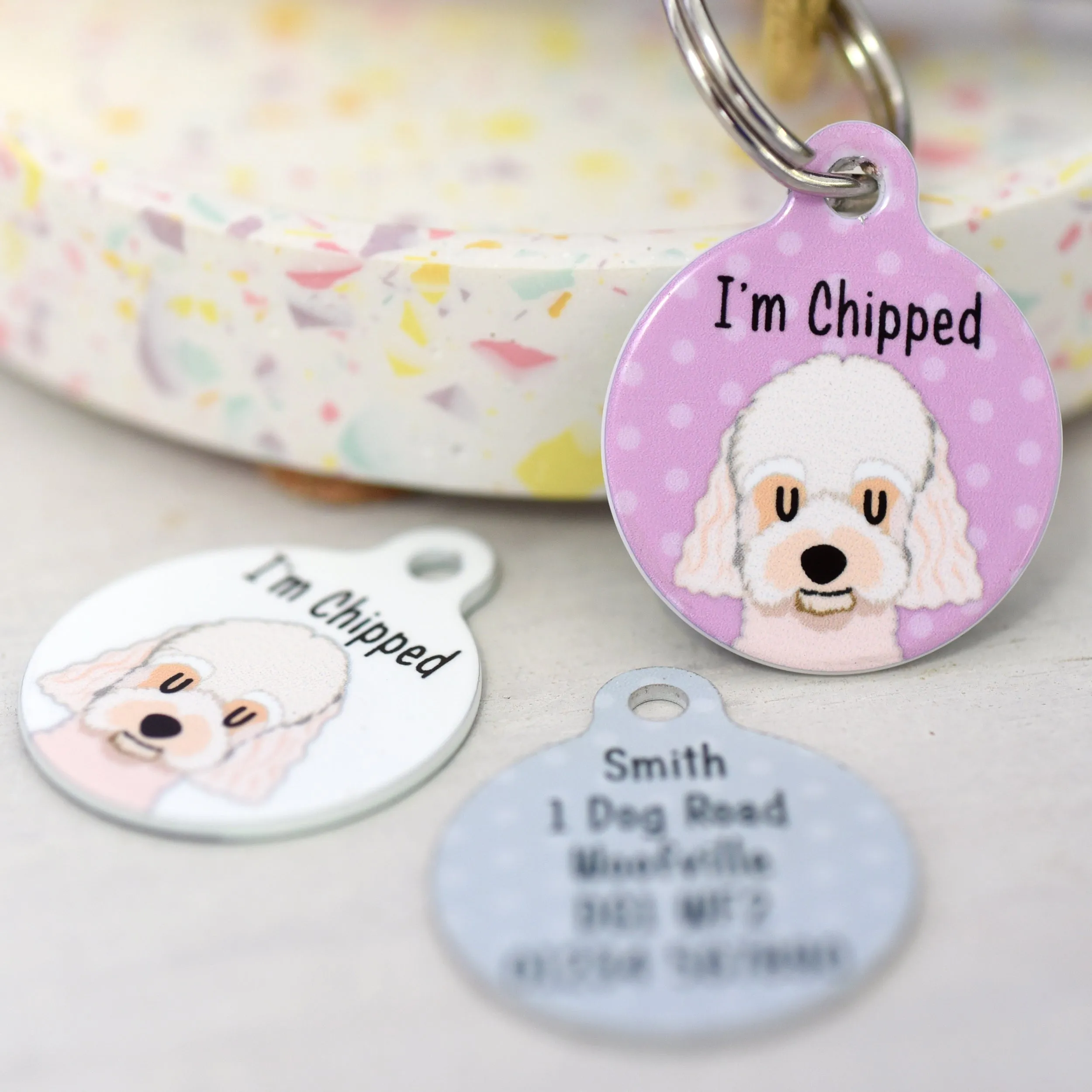 Cavapoochon Personalised Dog ID Tag