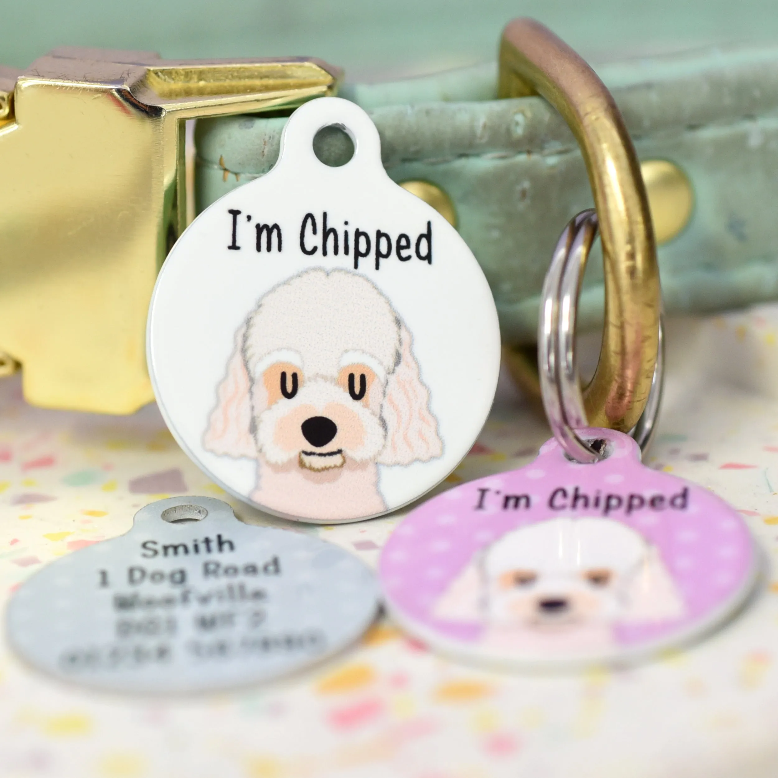 Cavapoochon Personalised Dog ID Tag