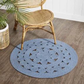 Celeste Blended Blue Indoor/Outdoor Rug 3ft Round