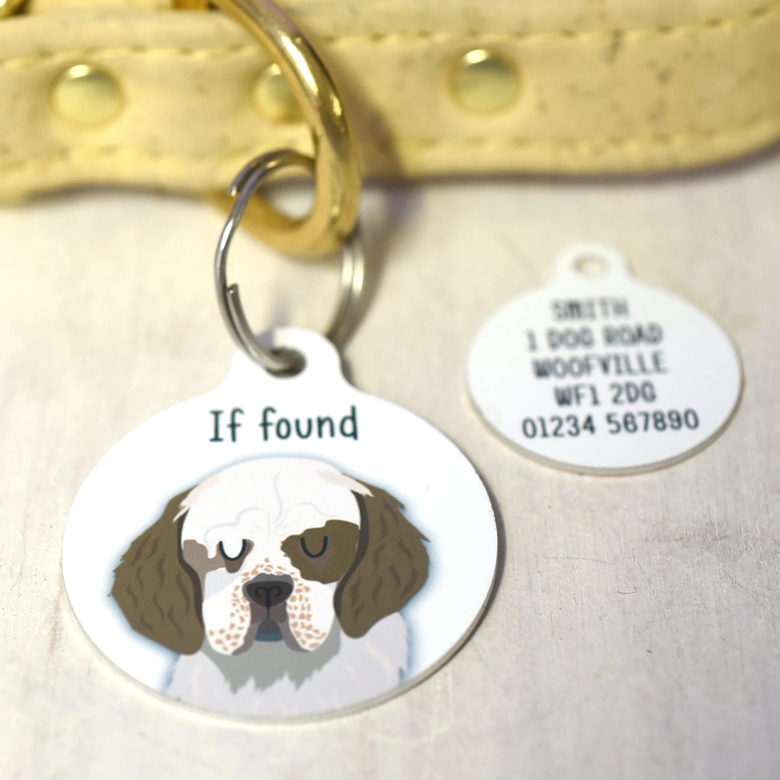 Clumber Spaniel Personalised Dog Tag