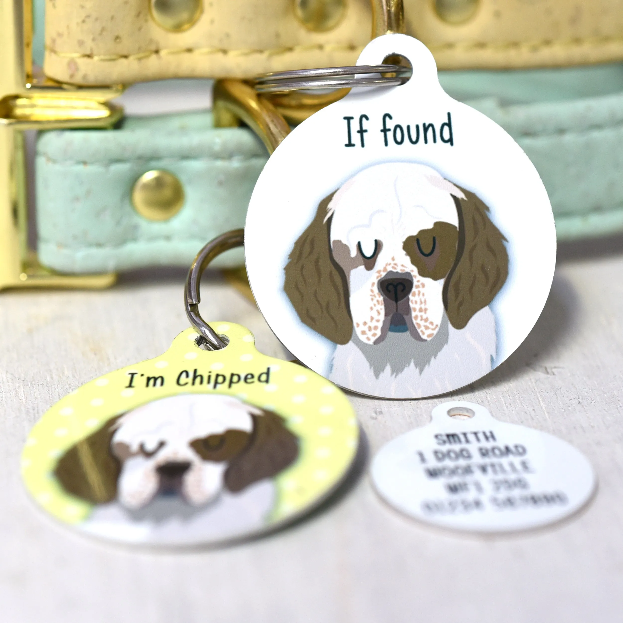 Clumber Spaniel Personalised Dog Tag