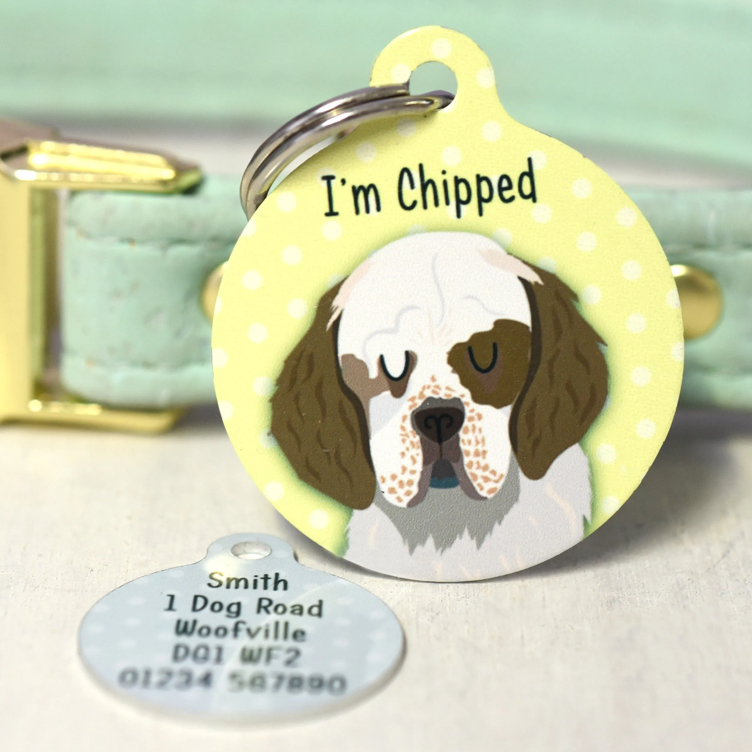 Clumber Spaniel Personalised Dog Tag