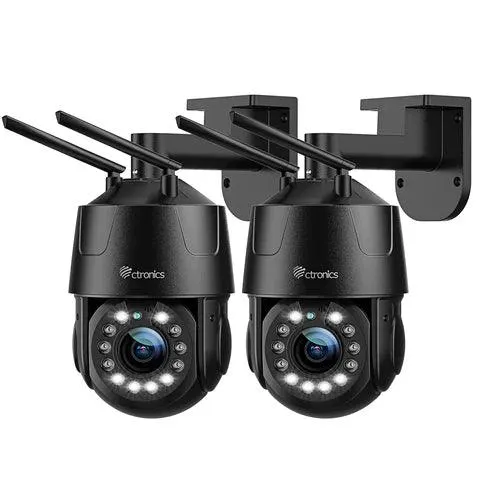 Ctronics 4K 8MP Surveillance Camera with 2.4/5GHz WiFi & People/Vehicle/Animal Detection