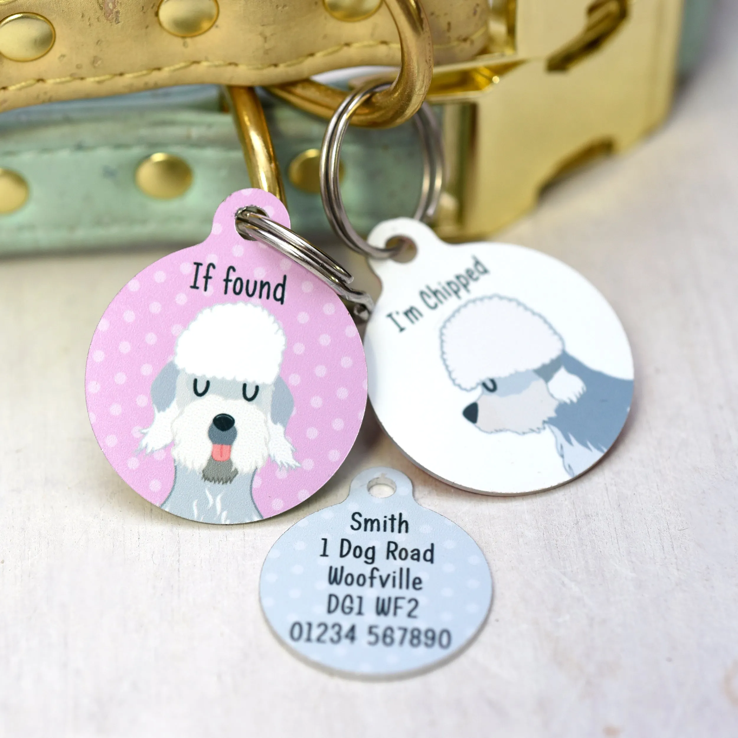 Dandie Dinmont Terrier Personalised Dog ID Tag