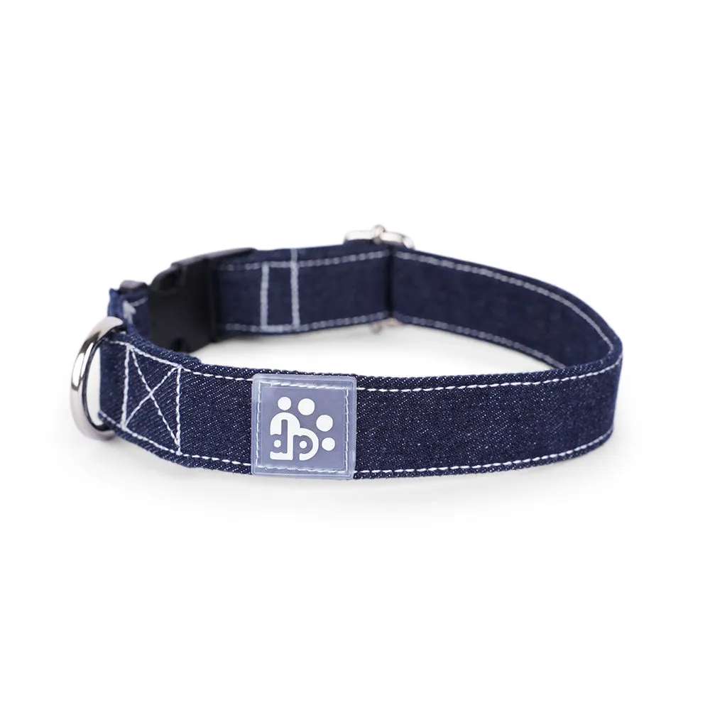 Dear Pet Denim Dog Collar