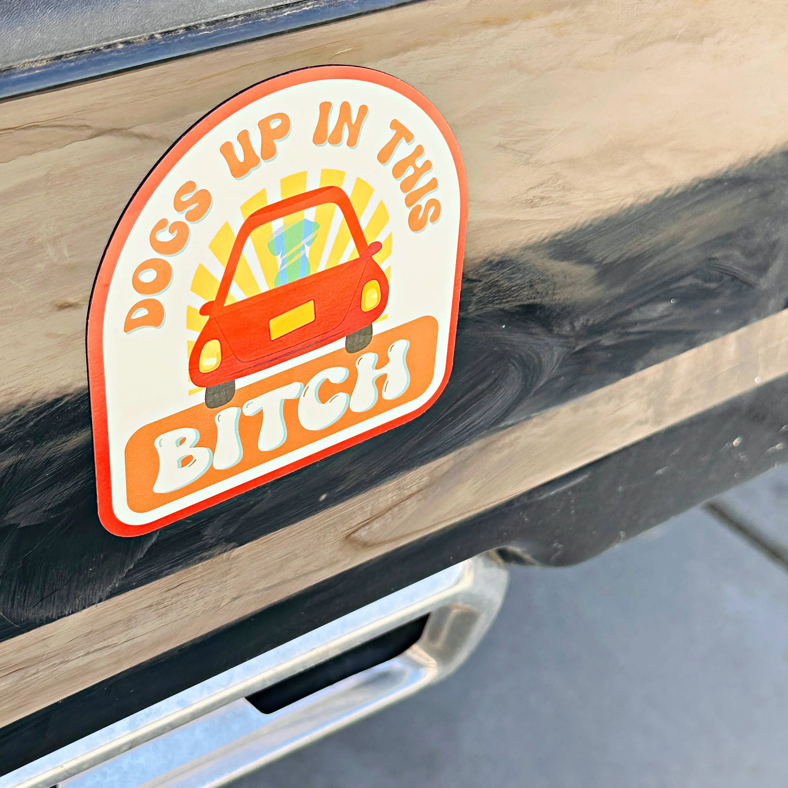 Dogs Up in this Bitch Sticker