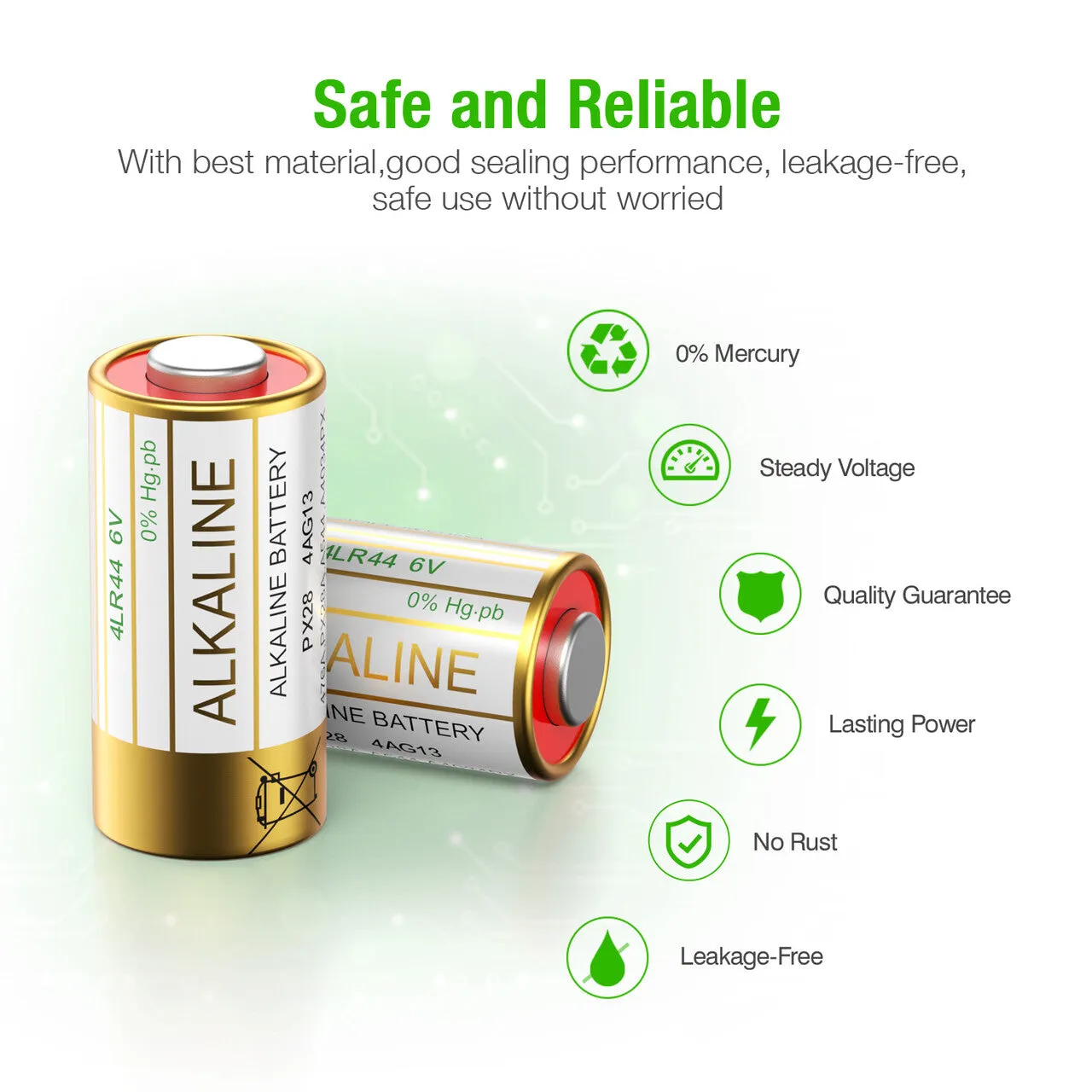 EBL 4LR44 6V Alkaline Batteries for Dog Collars