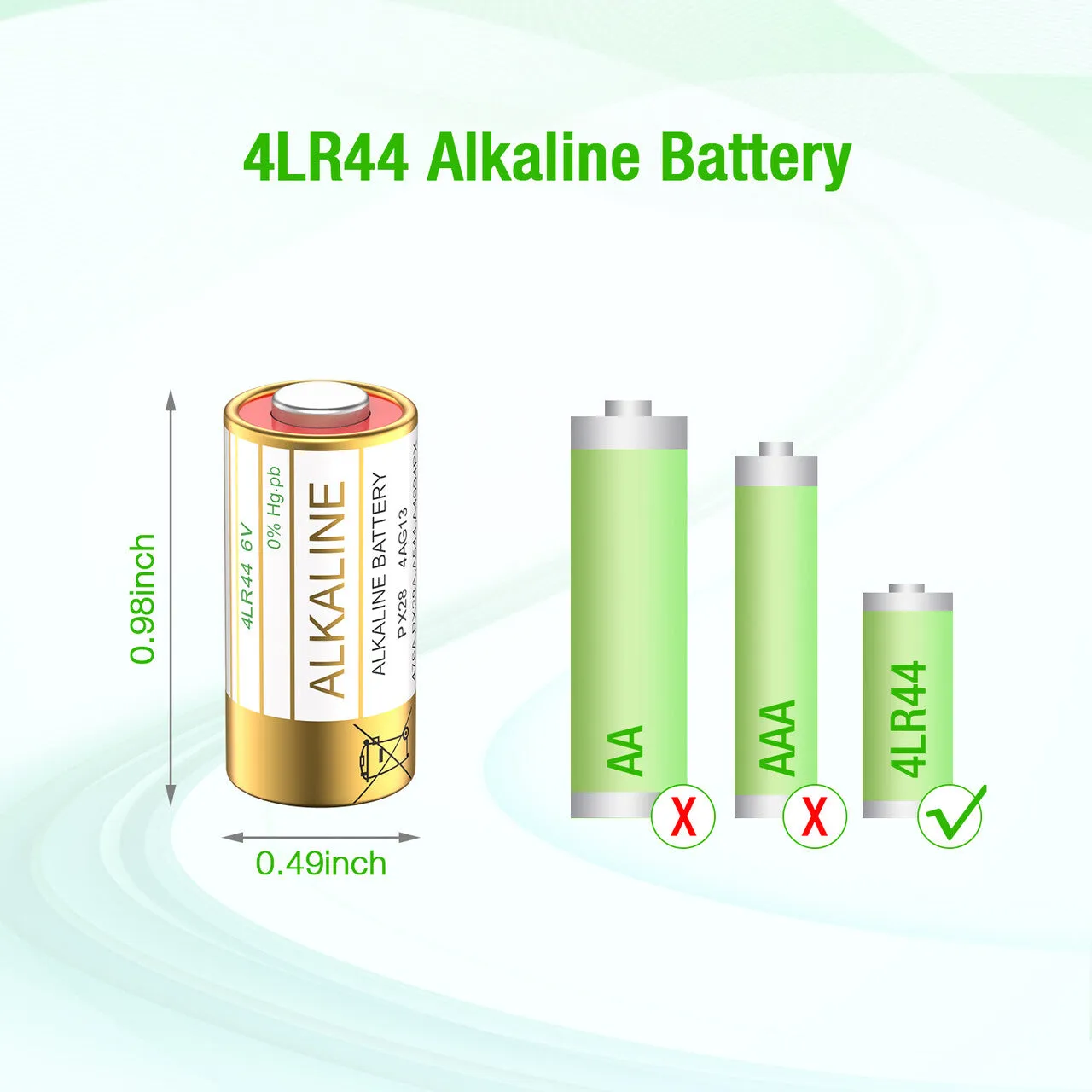 EBL 4LR44 6V Alkaline Batteries for Dog Collars