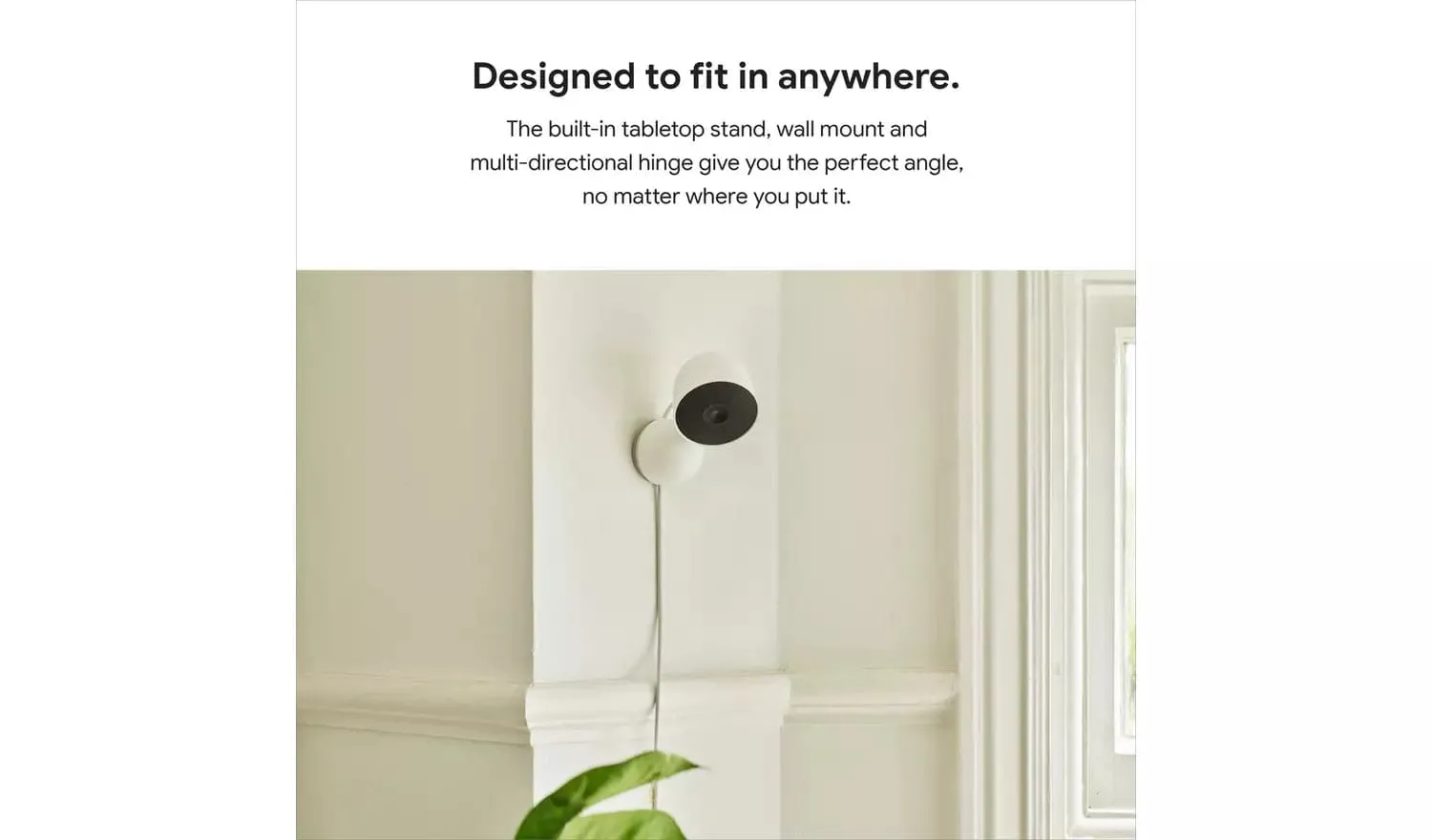 Google GJQ9T Nest Cam (Indoor, Wired) Security Camera - Smart Home WiFi Camera